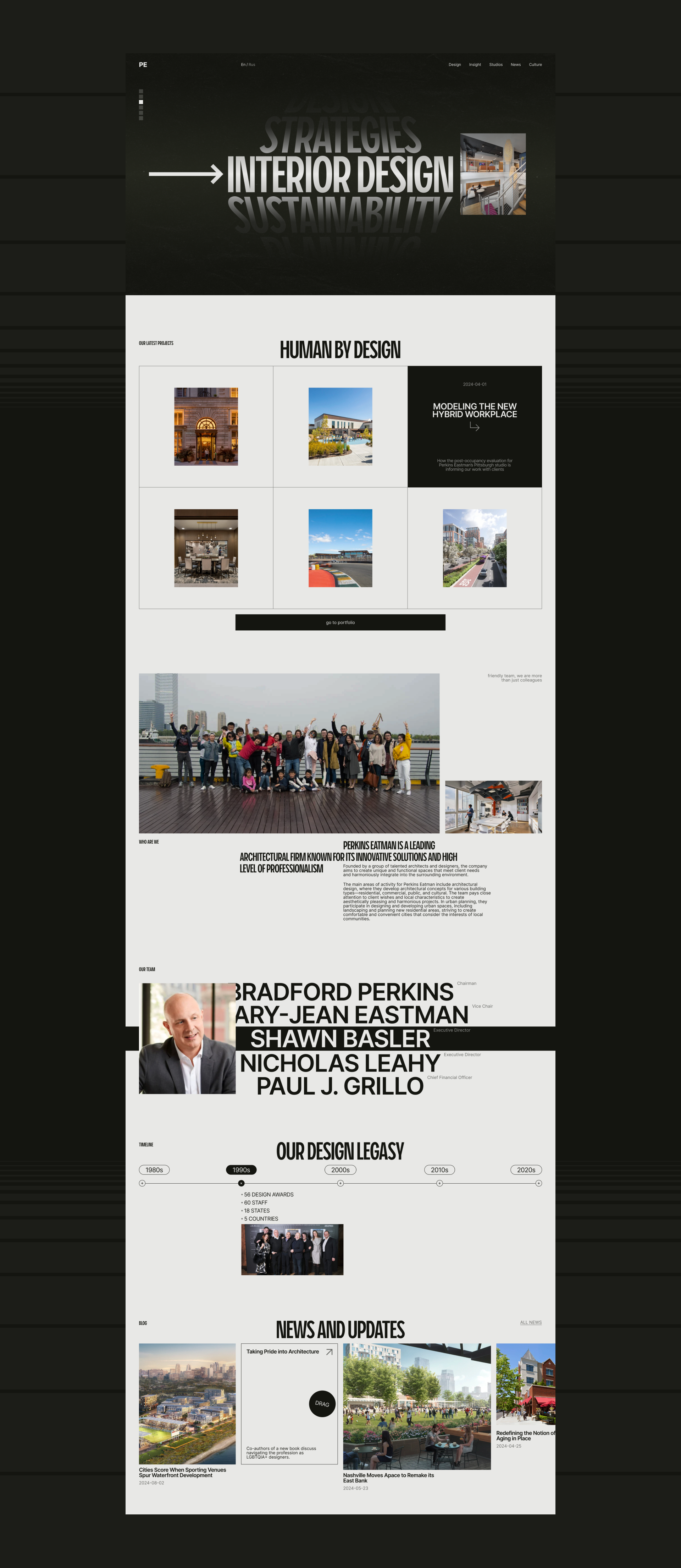 PERKINS EATMAN | Corporate website | UX/UI Design — Изображение №3 — Интерфейсы на Dprofile