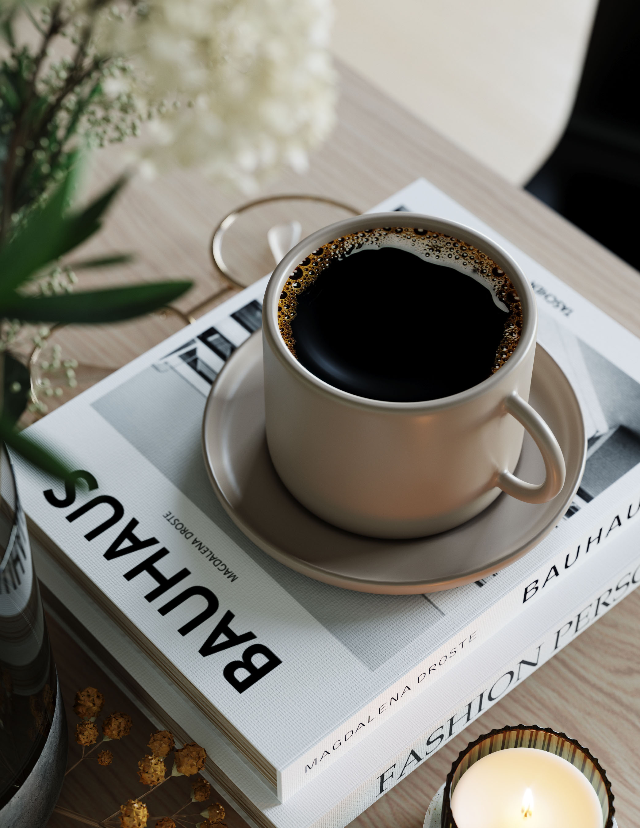Living room in coffee tones — Изображение №5 — Иллюстрация, 3D на Dprofile
