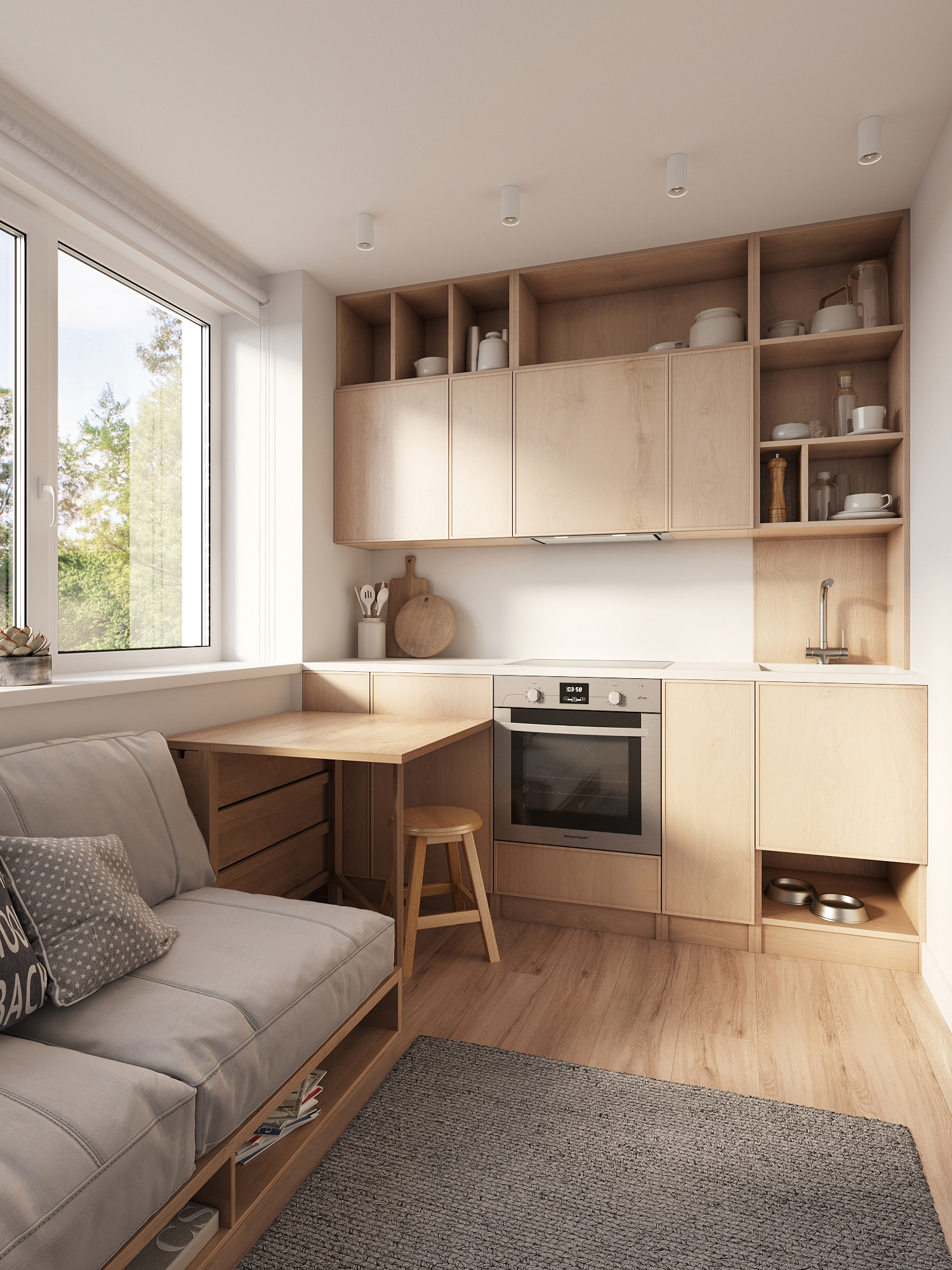 Studio apartment — Изображение №1 — Иллюстрация, 3D на Dprofile
