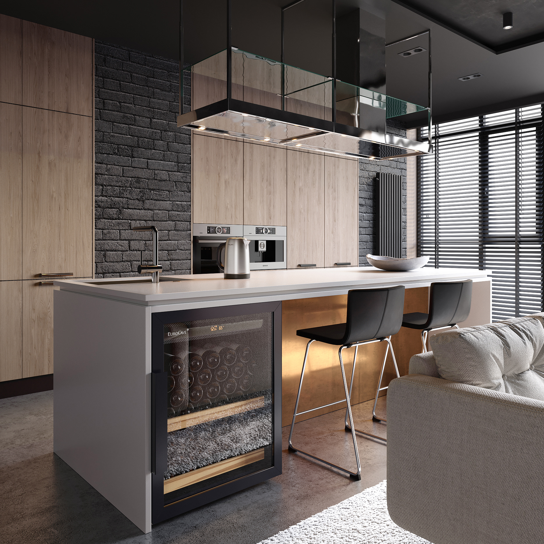 Loft Kitchen — Изображение №1 — Иллюстрация, 3D на Dprofile