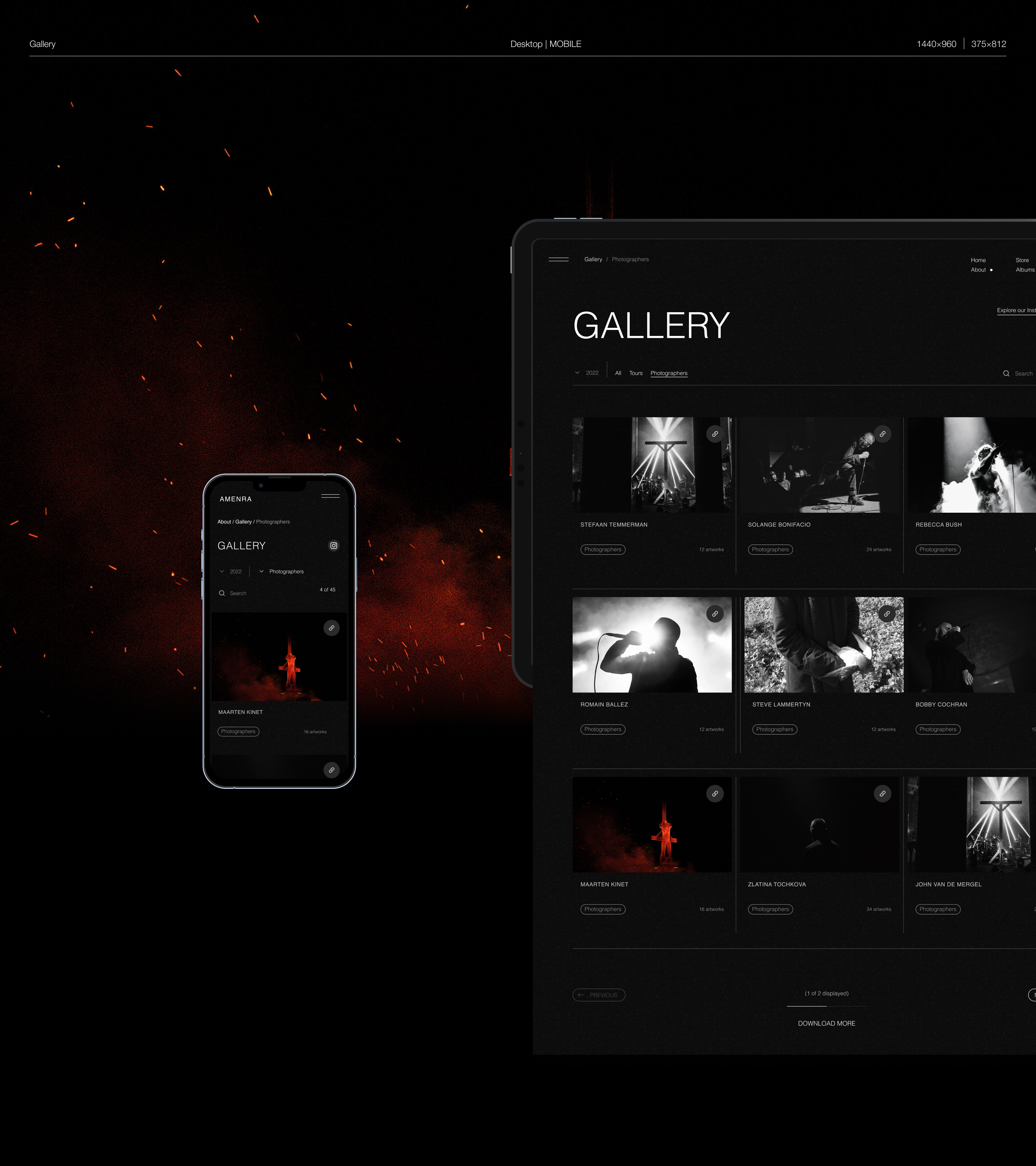 Amenra Band web-site design. — Изображение №16 — Интерфейсы на Dprofile