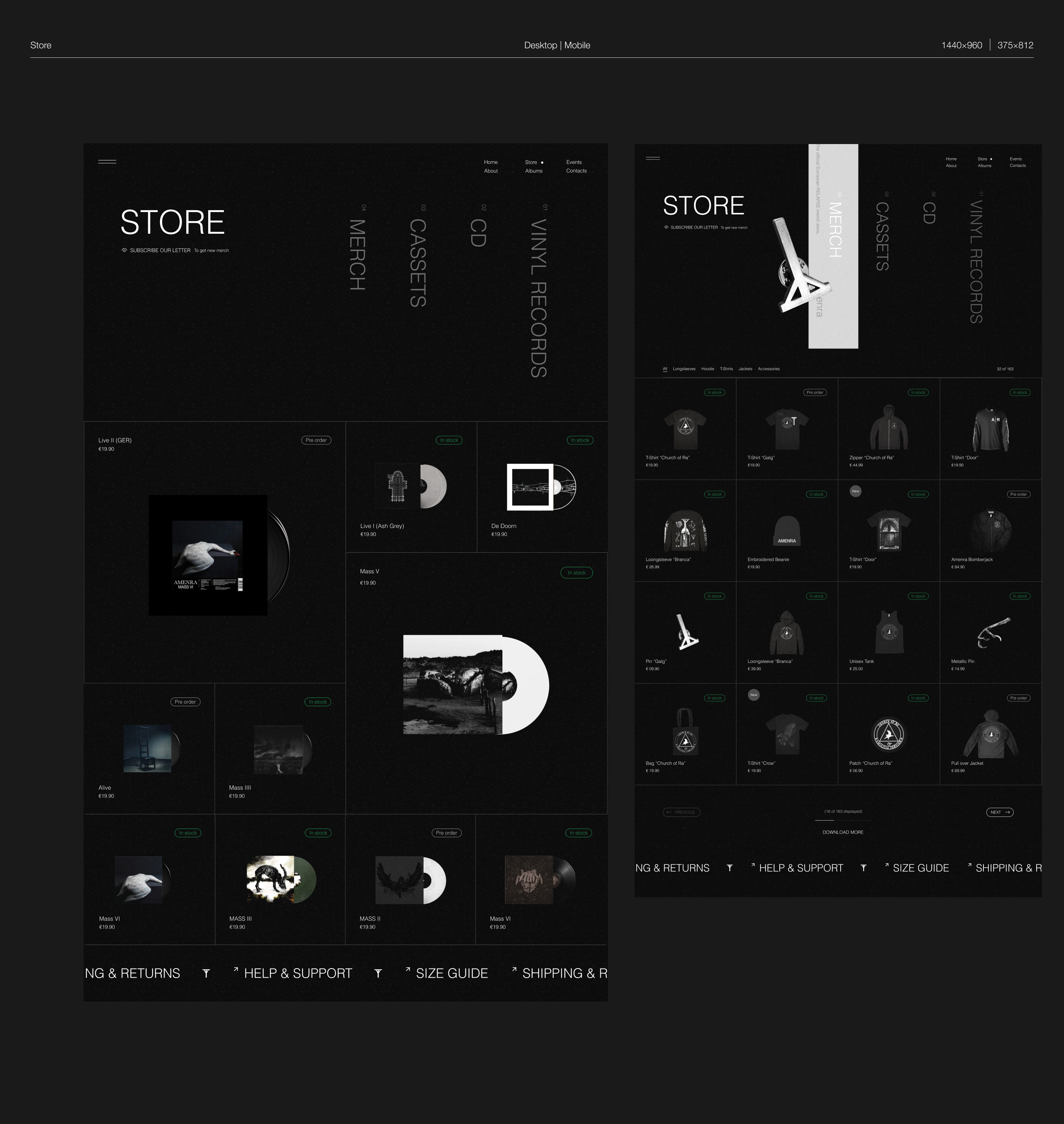 Amenra Band web-site design. — Изображение №18 — Интерфейсы на Dprofile