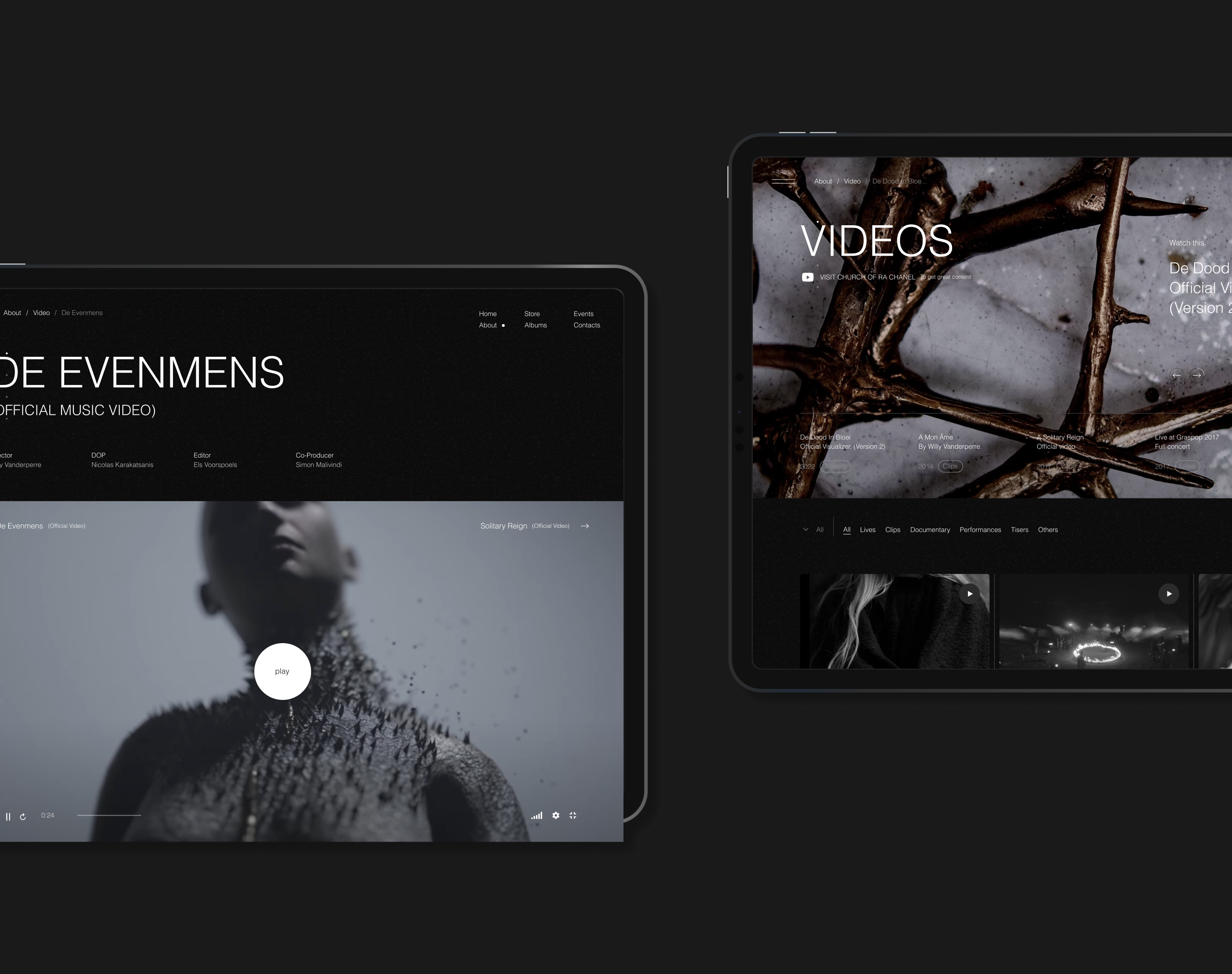 Amenra Band web-site design. — Изображение №9 — Интерфейсы на Dprofile