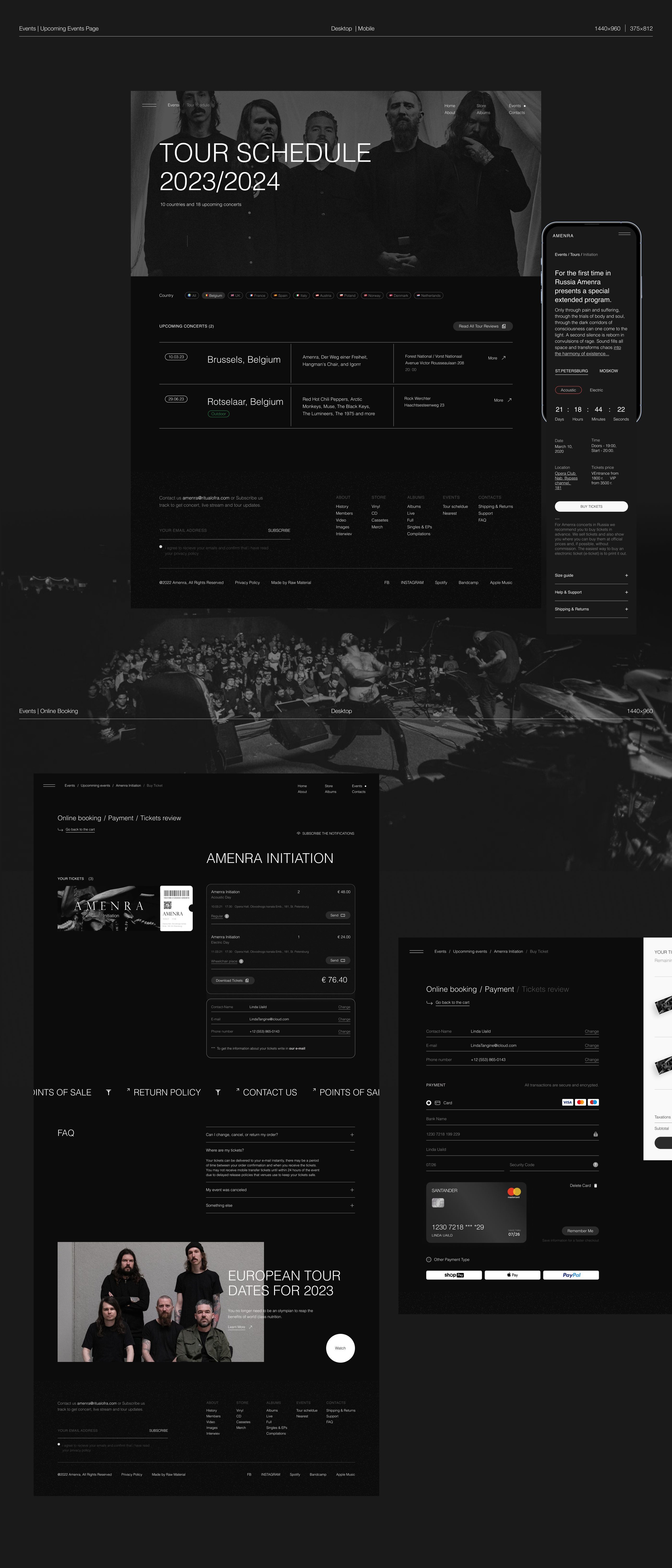 Amenra Band web-site design. — Изображение №26 — Интерфейсы на Dprofile