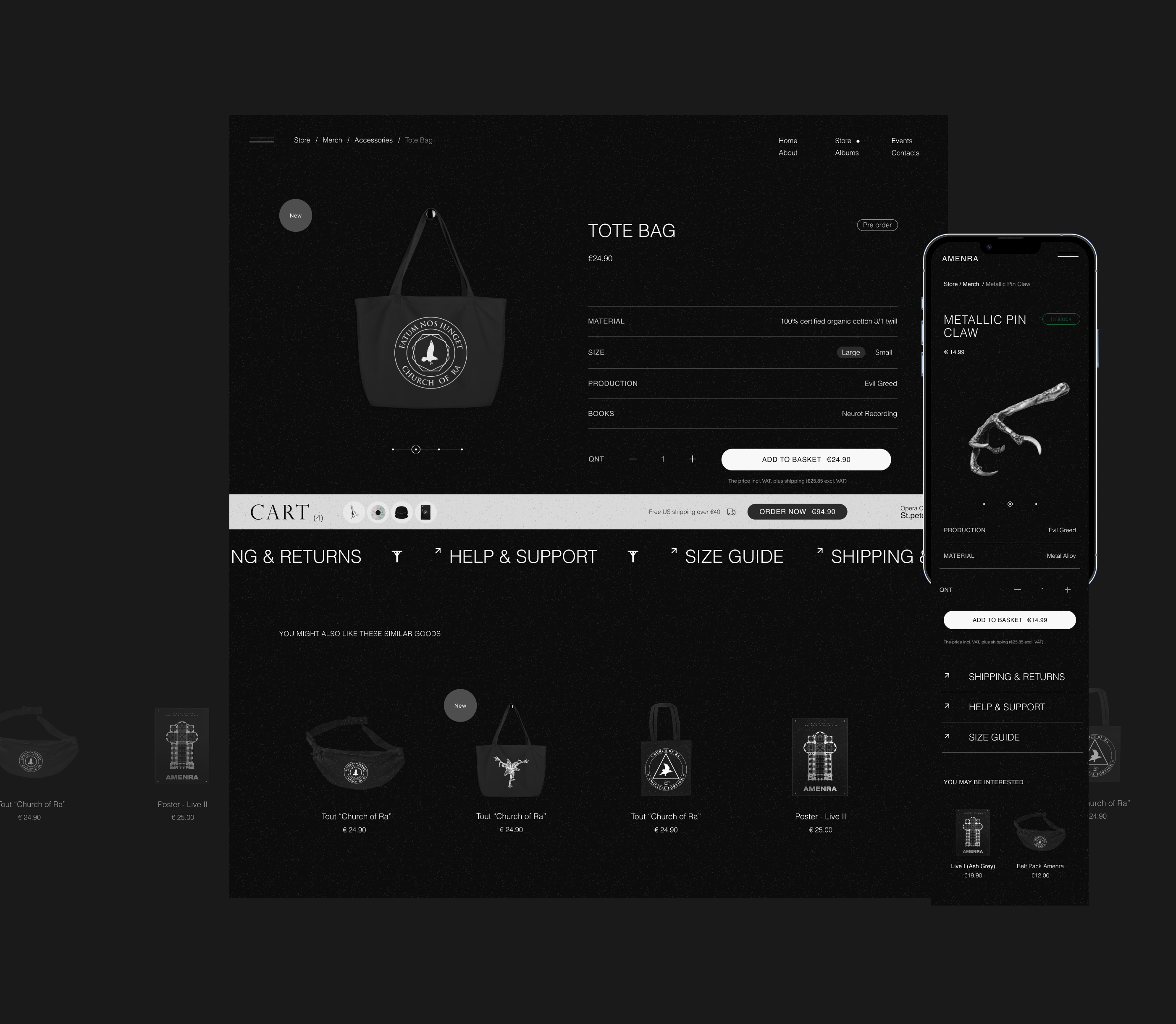 Amenra Band web-site design. — Изображение №19 — Интерфейсы на Dprofile