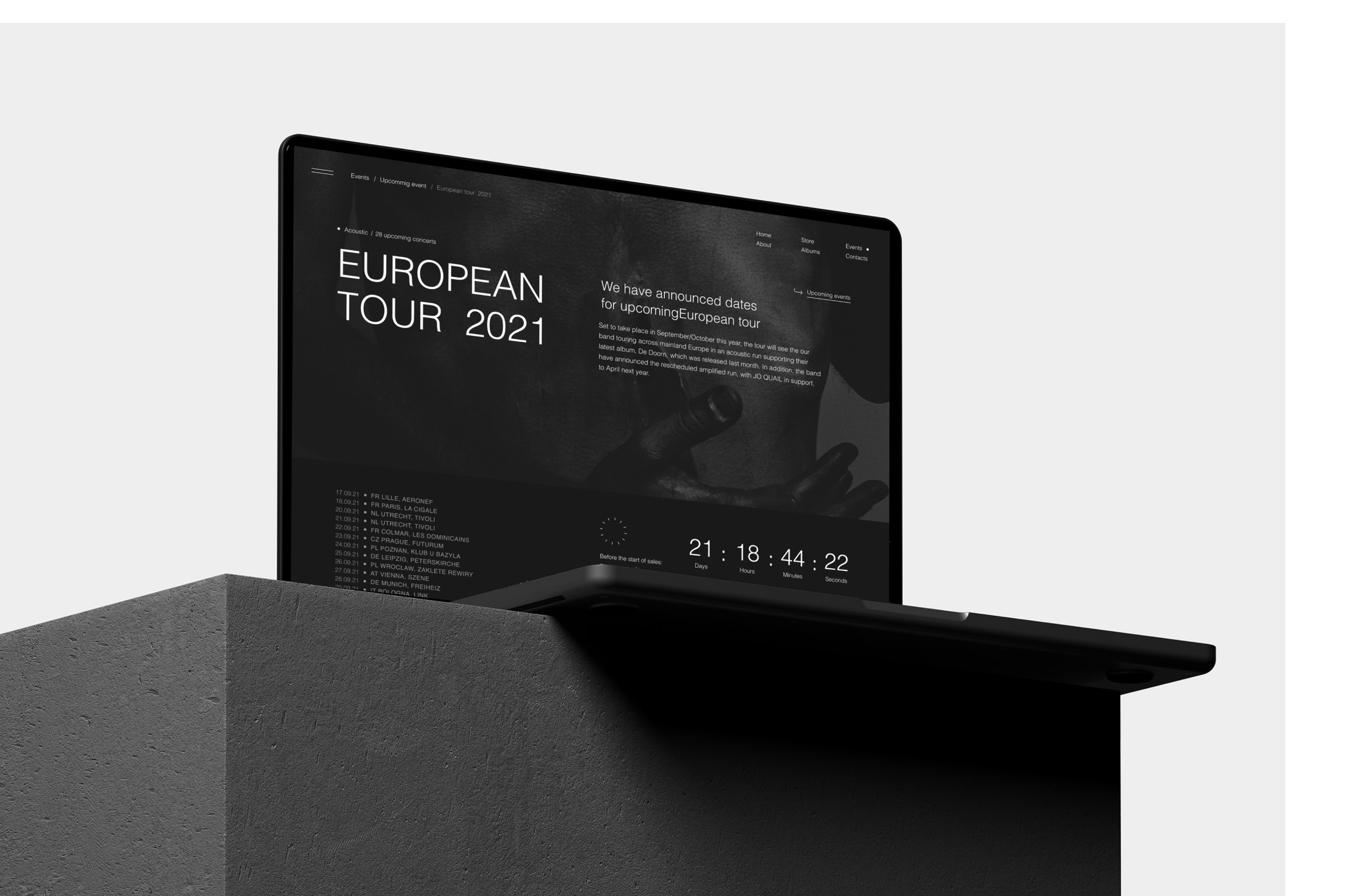 Amenra Band web-site design. — Изображение №1 — Интерфейсы на Dprofile