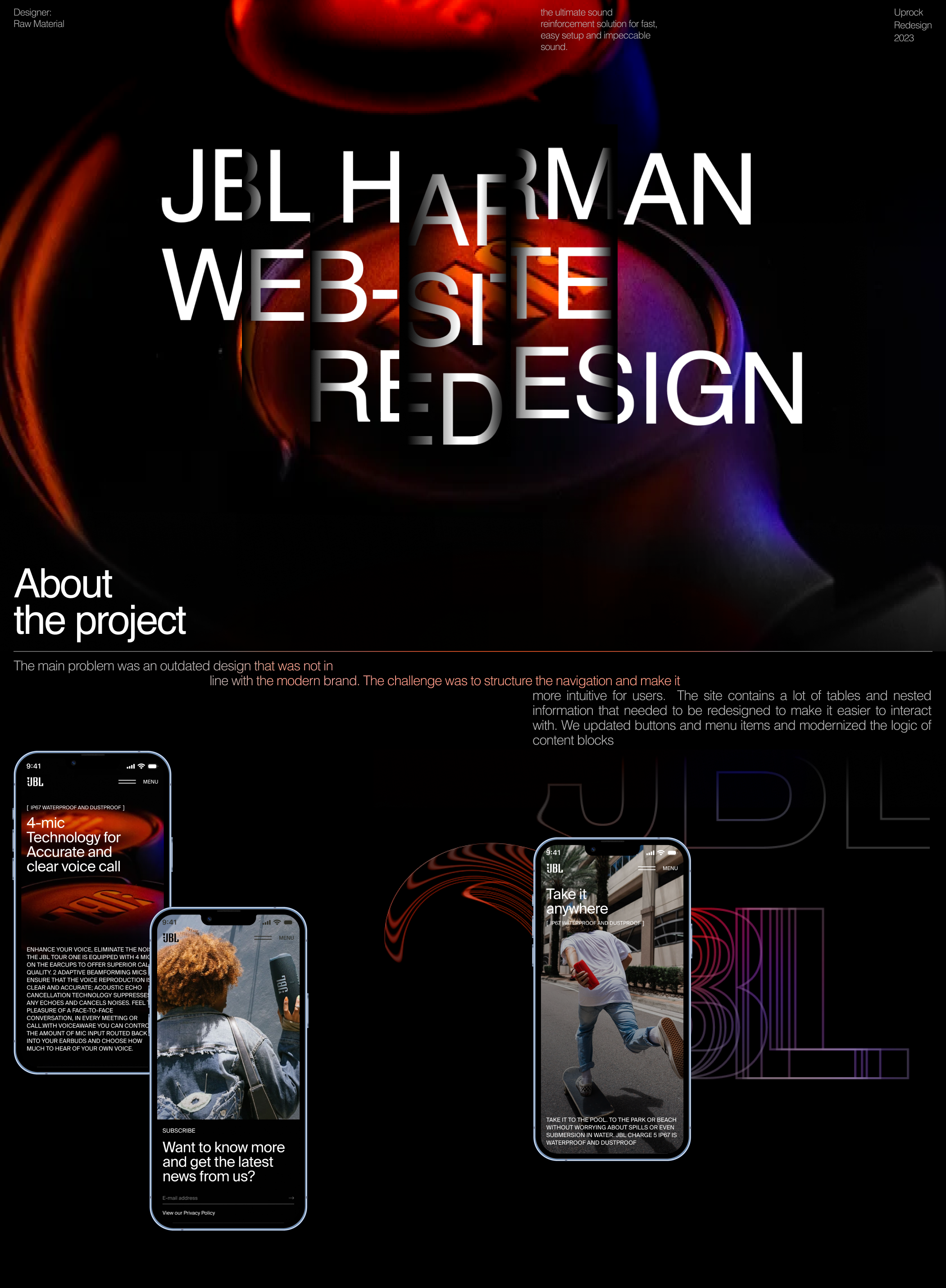 JBL Web-site Redesign — Изображение №1 — Интерфейсы на Dprofile