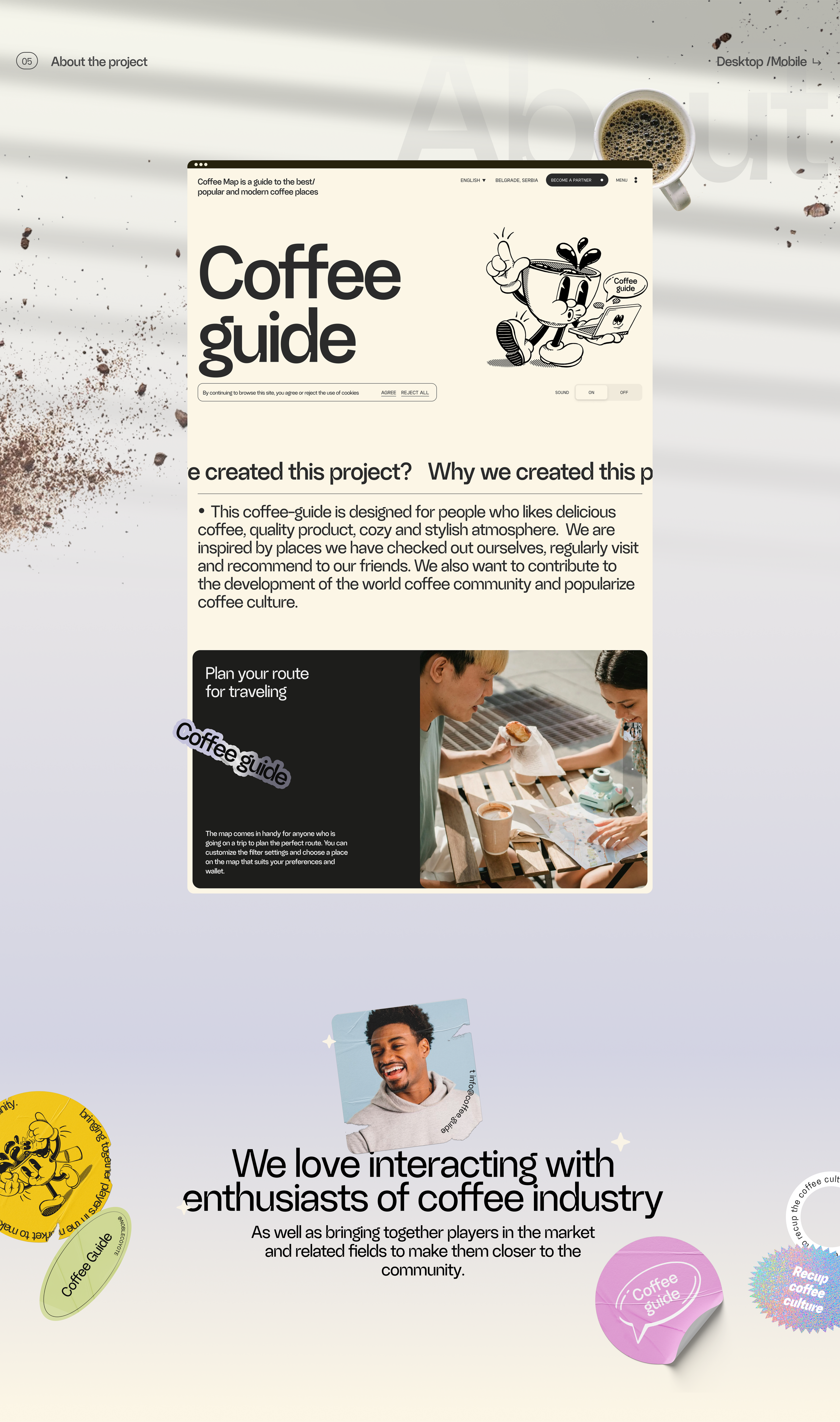 Coffee Guide. Web-site with best coffee-places. — Изображение №13 — Интерфейсы, Брендинг на Dprofile