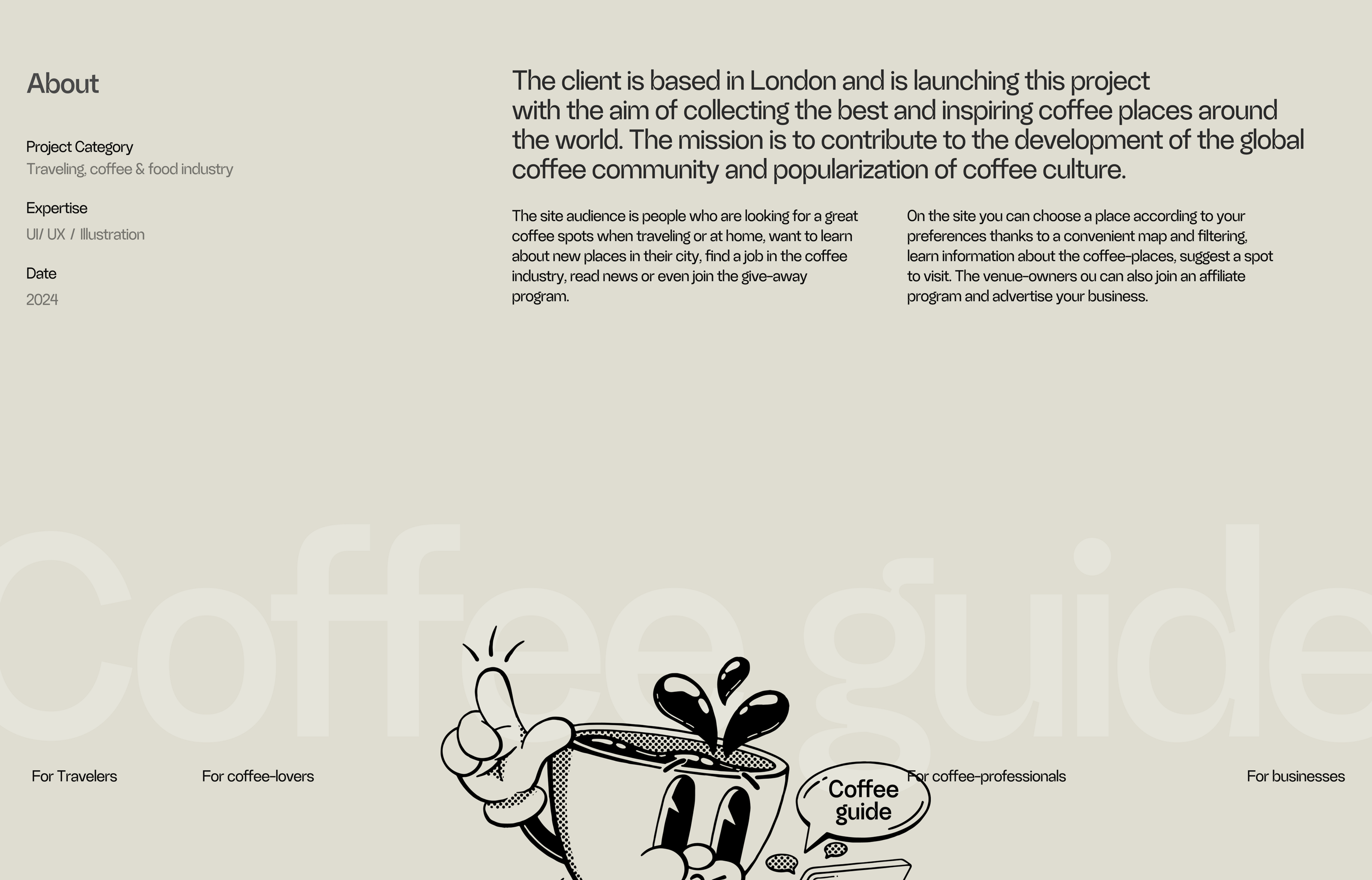 Coffee Guide. Web-site with best coffee-places. — Изображение №2 — Интерфейсы, Брендинг на Dprofile