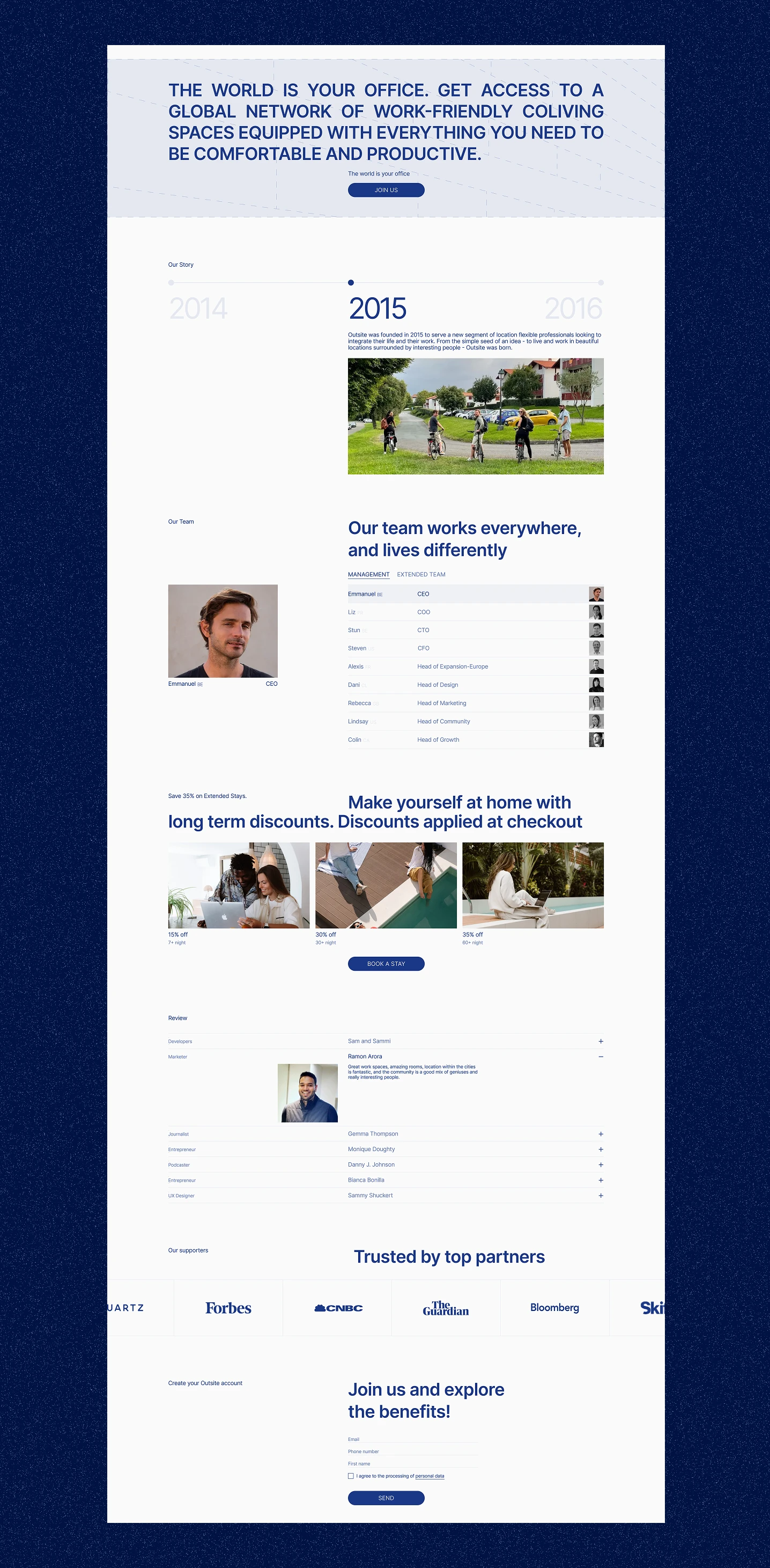 Outsite-Landing page — Изображение №9 — Интерфейсы, Брендинг на Dprofile