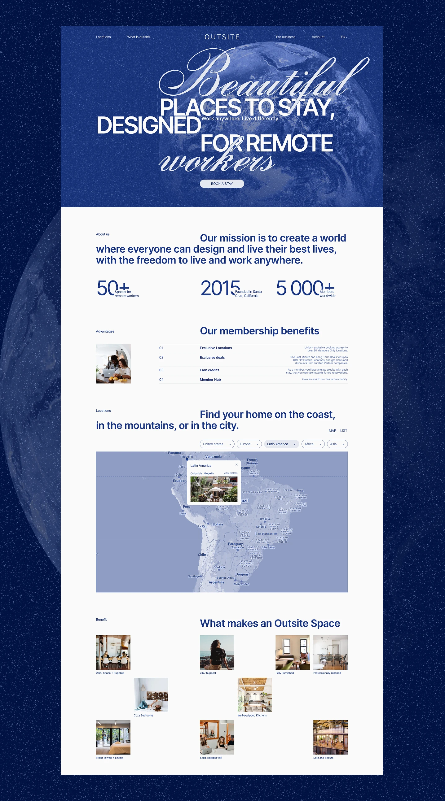 Outsite-Landing page — Изображение №4 — Интерфейсы, Брендинг на Dprofile