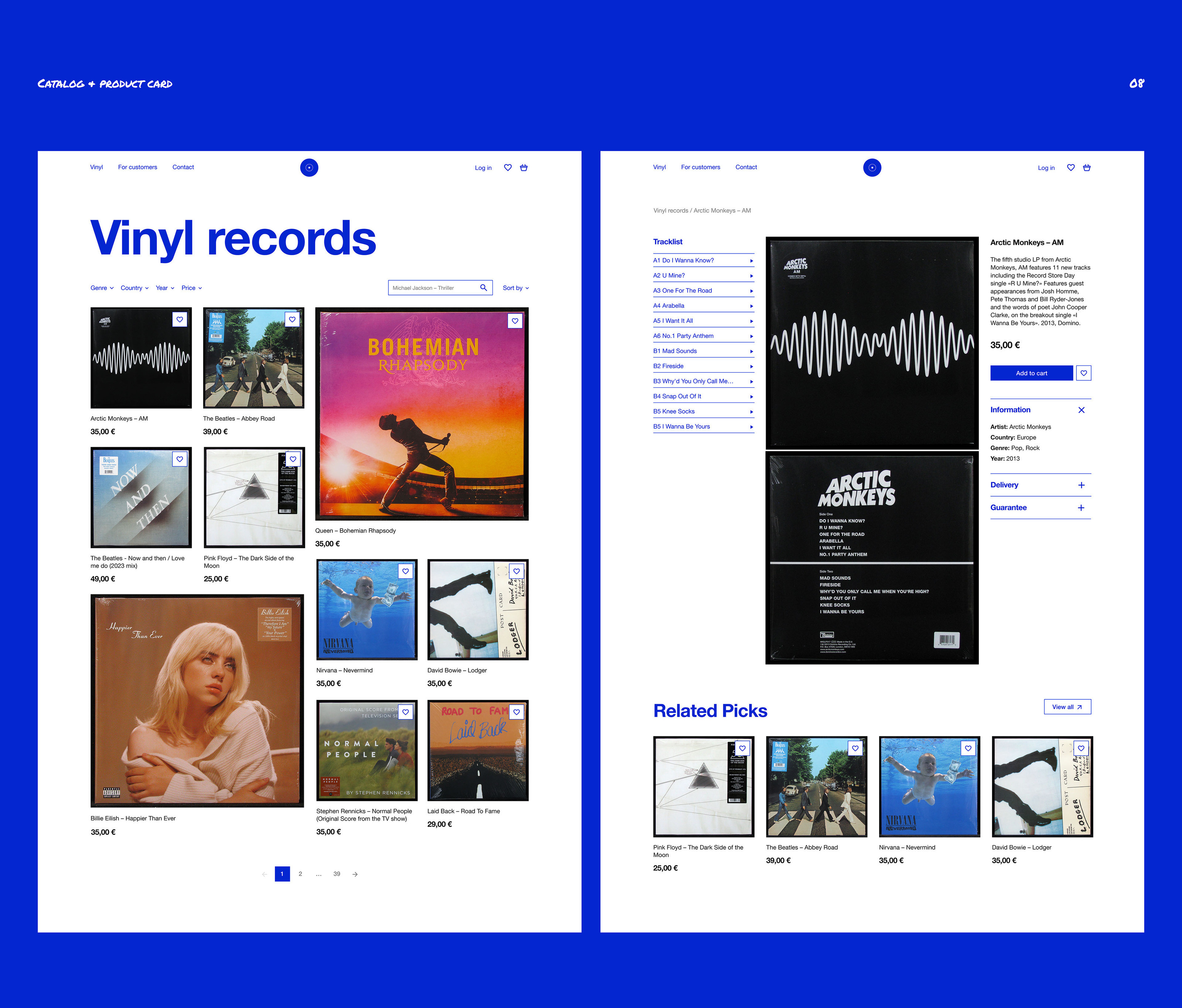 Website for online store of vinyl records | UX/UI — Изображение №13 — Интерфейсы, Брендинг на Dprofile