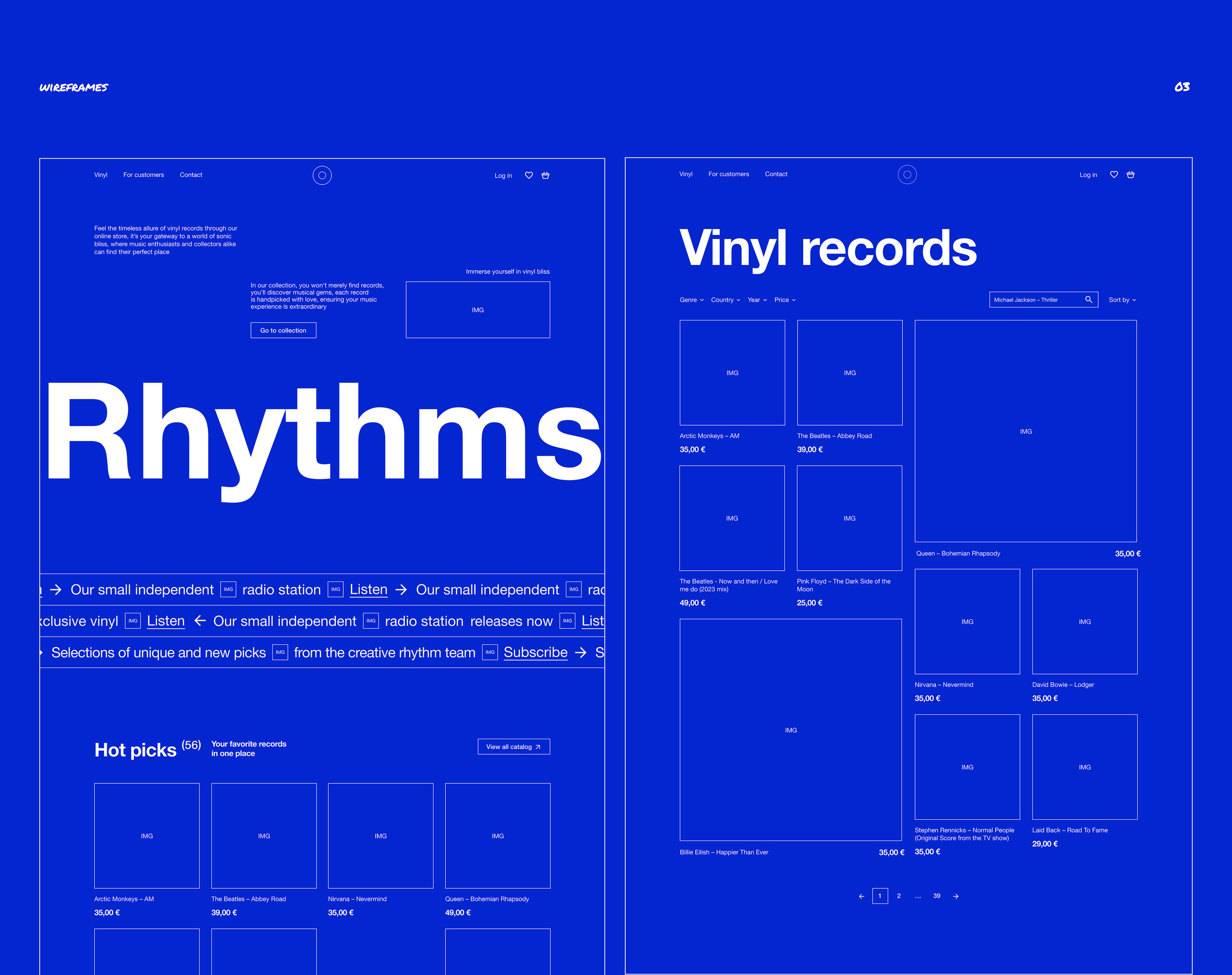 Website for online store of vinyl records | UX/UI — Изображение №4 — Интерфейсы, Брендинг на Dprofile