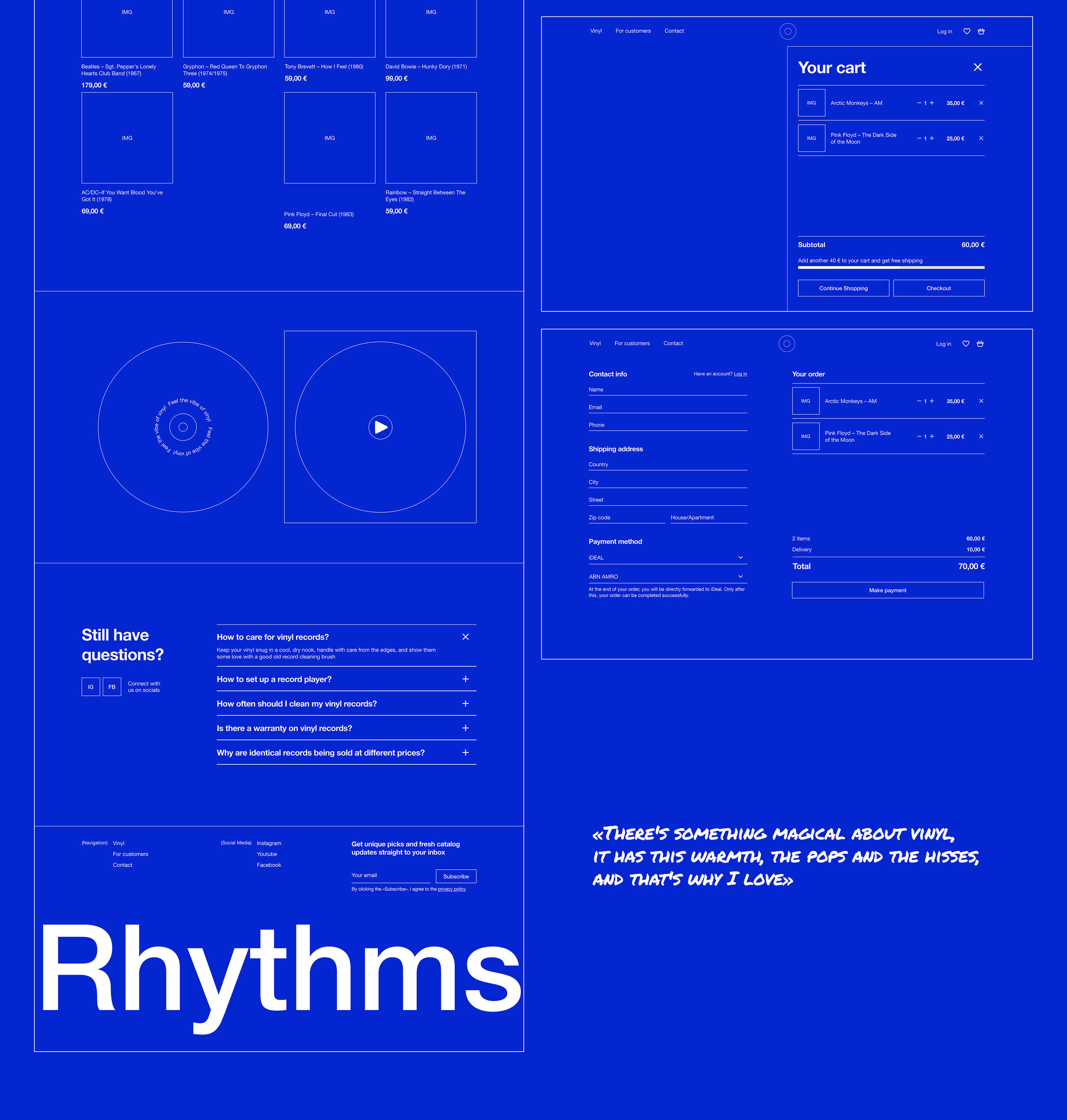 Website for online store of vinyl records | UX/UI — Изображение №6 — Интерфейсы, Брендинг на Dprofile