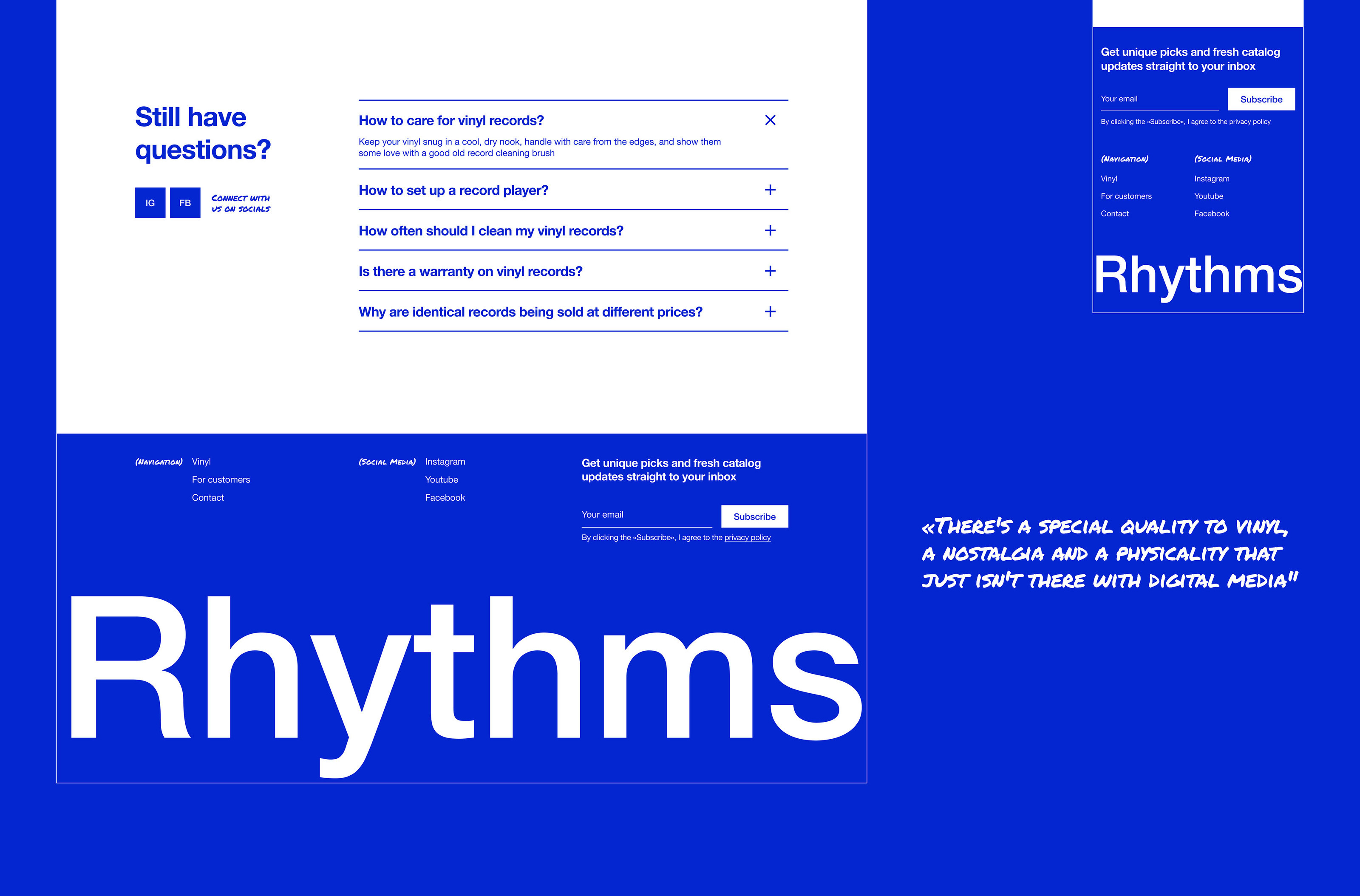 Website for online store of vinyl records | UX/UI — Изображение №12 — Интерфейсы, Брендинг на Dprofile
