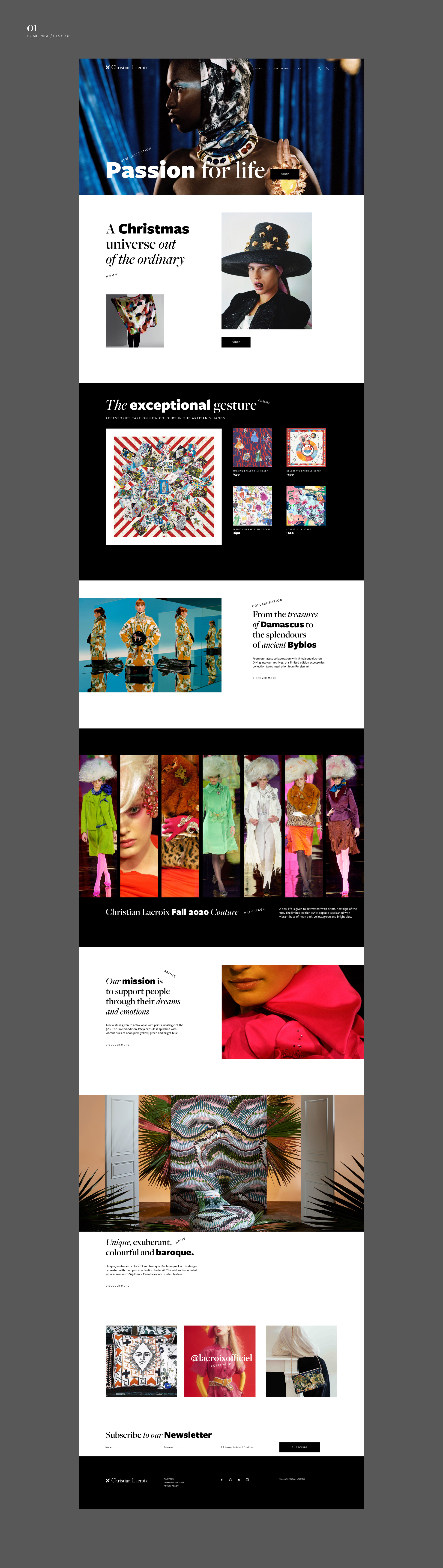 Cristian Lacroix. New Official Website. — Изображение №2 — Интерфейсы, Графика на Dprofile