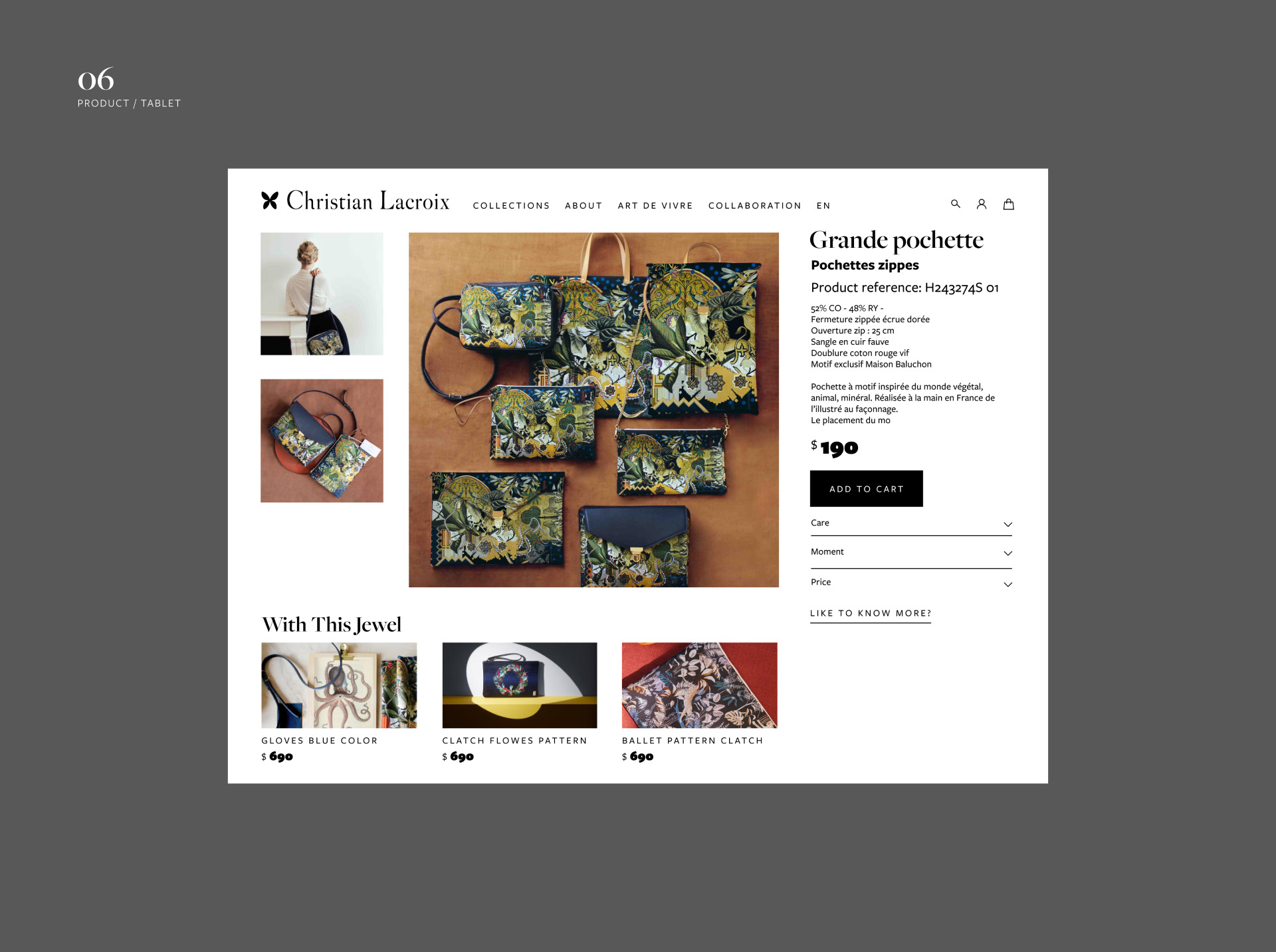Cristian Lacroix. New Official Website. — Изображение №7 — Интерфейсы, Графика на Dprofile