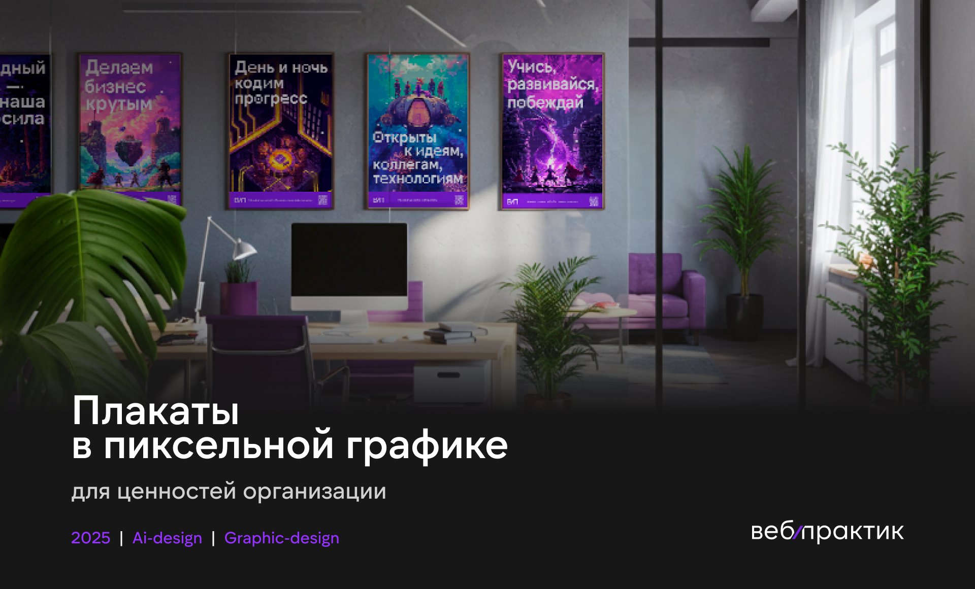 Плакаты в пиксельной графике для ценностей организации — Изображение №1 — Брендинг, Графика на Dprofile