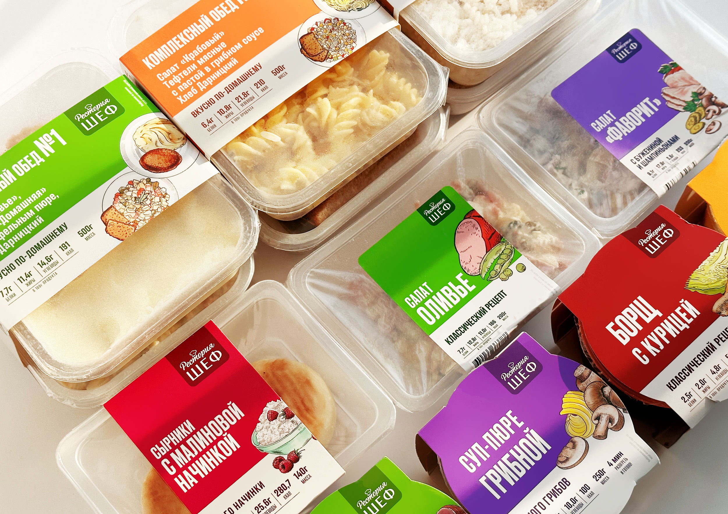 Рестория Шеф: упаковка готовой еды — Изображение №7 — Брендинг, Иллюстрация на Dprofile