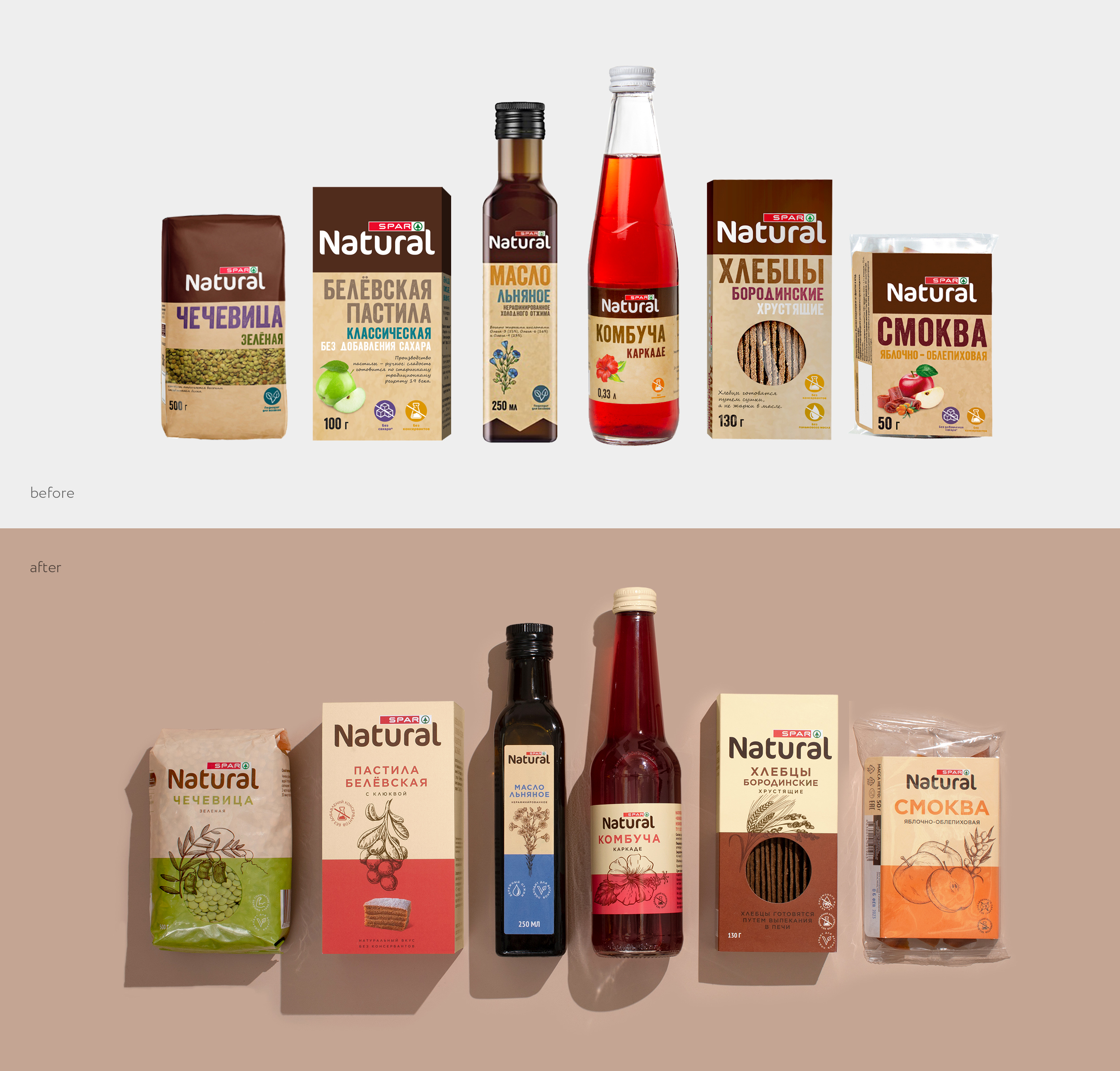 Spar Natural редизайн собственной торговой марки — Изображение №2 — Брендинг на Dprofile