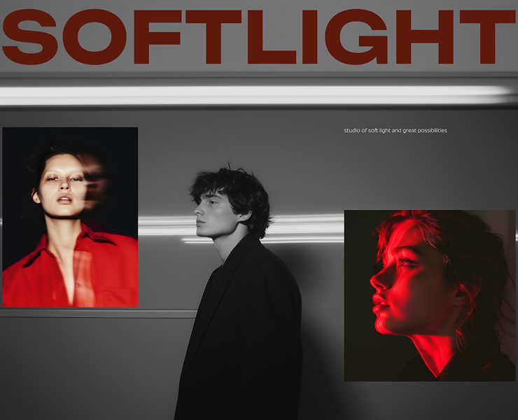 SoftLight - фотостудия — Интерфейсы, Брендинг на Dprofile