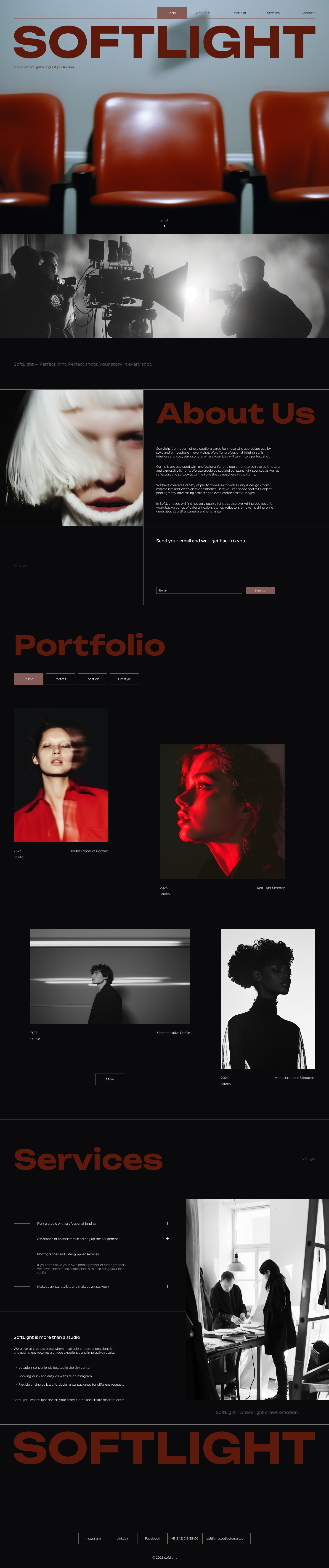 SoftLight - фотостудия — Изображение №9 — Интерфейсы, Брендинг на Dprofile
