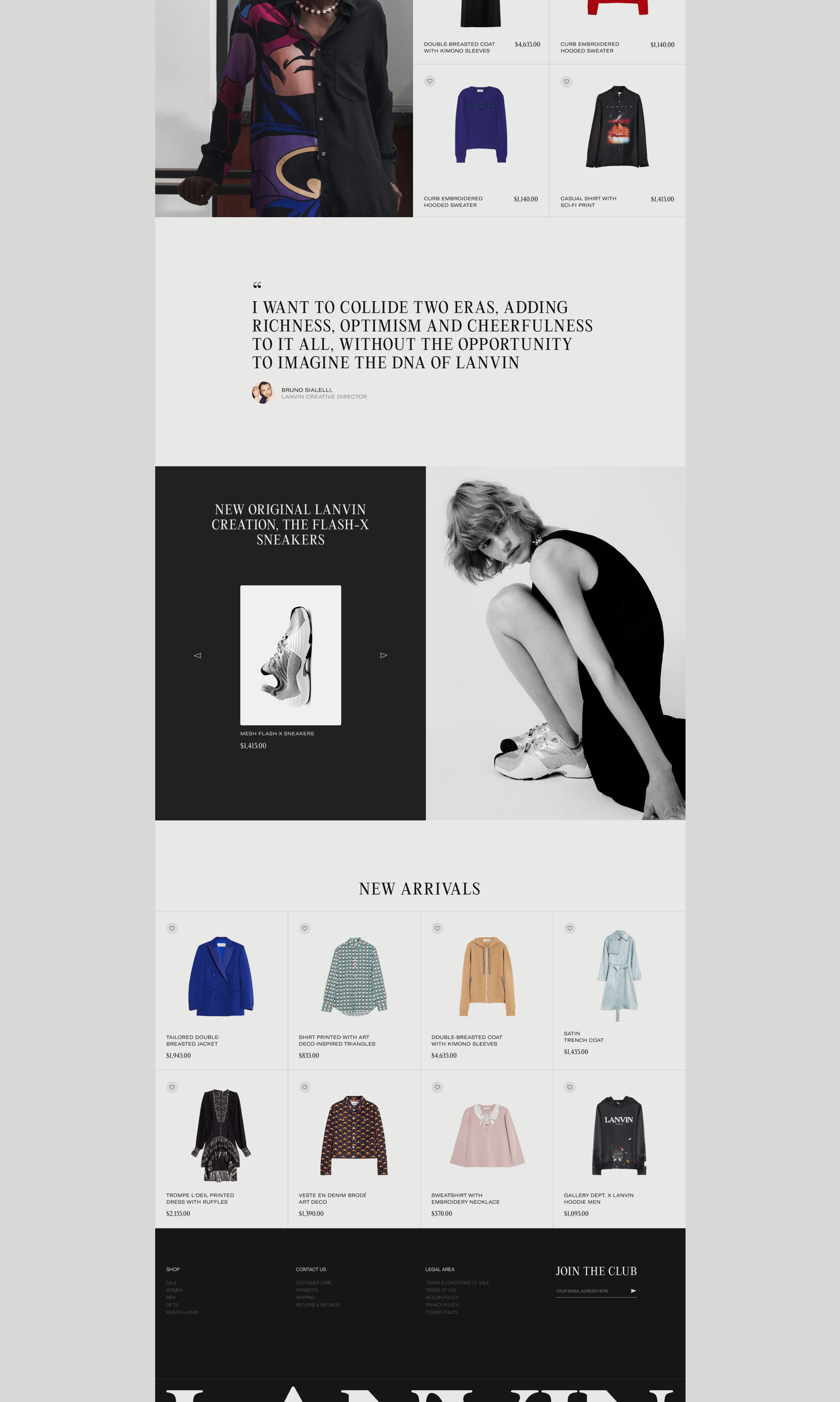 LANVIN — Изображение №5 — Интерфейсы, Брендинг на Dprofile