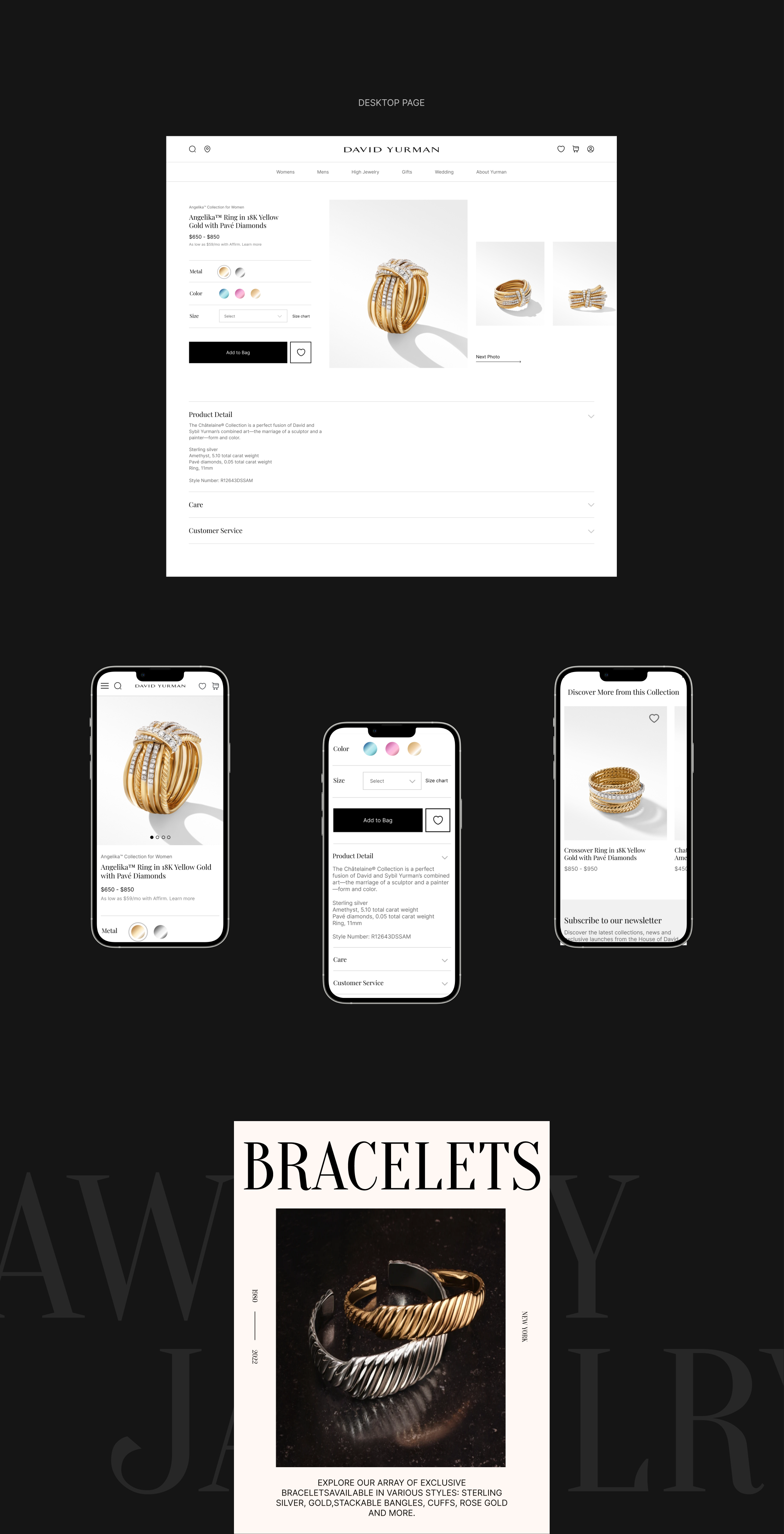 David Yurman / E-commerce redesign — Изображение №3 — Интерфейсы на Dprofile