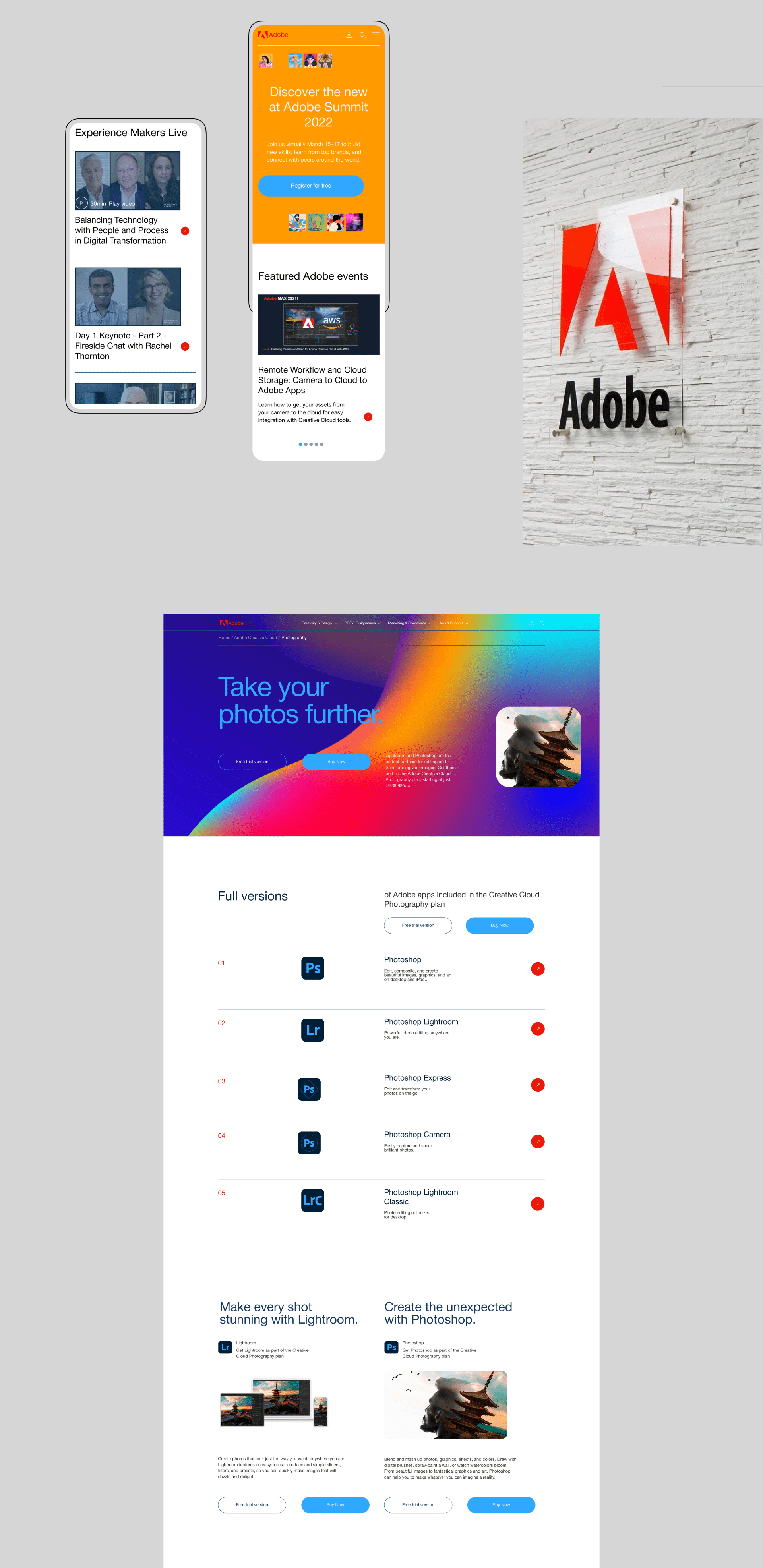 Adobe - Corporate Website Redesign — Изображение №5 — Интерфейсы, Брендинг на Dprofile