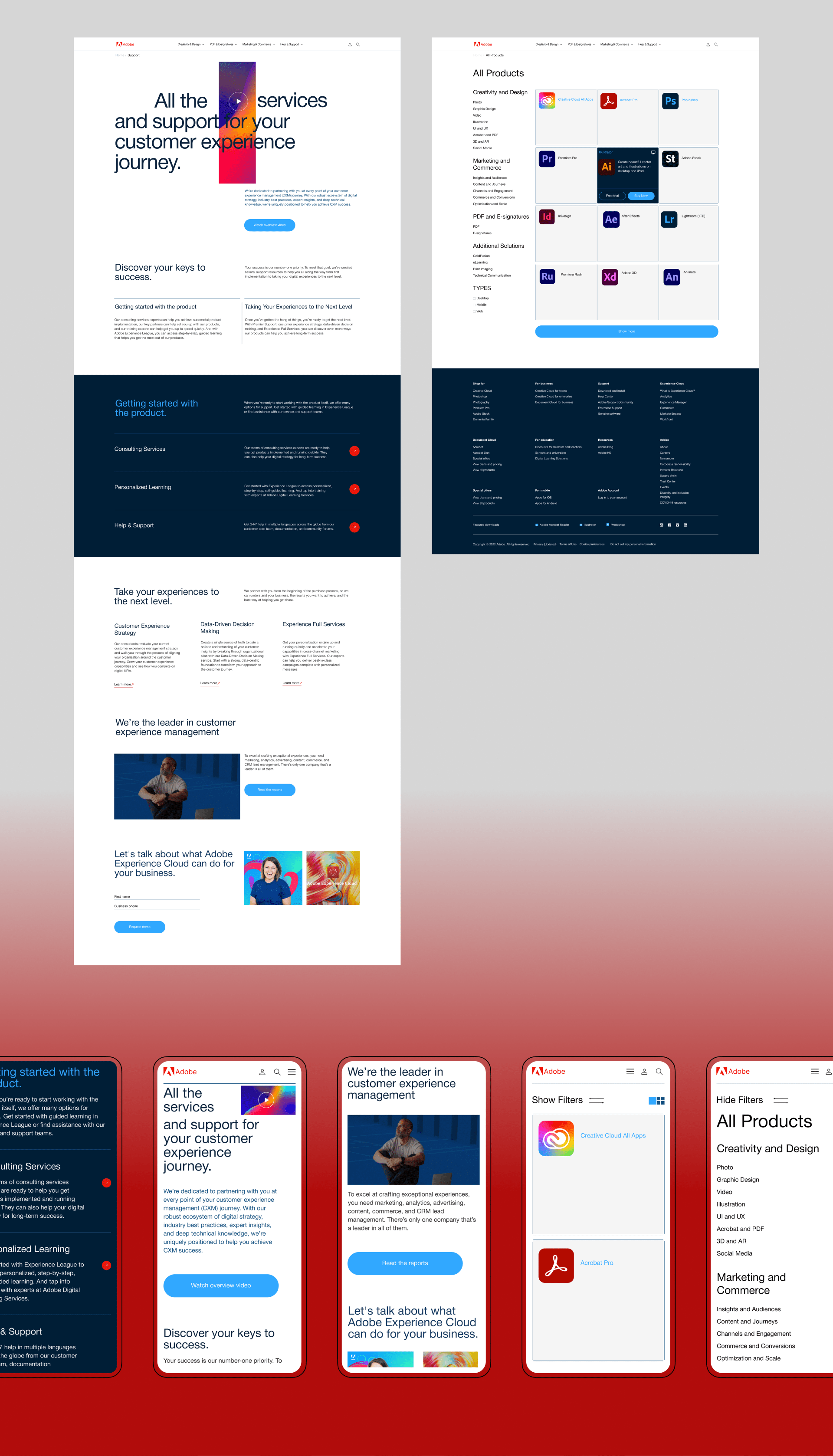 Adobe - Corporate Website Redesign — Изображение №7 — Интерфейсы, Брендинг на Dprofile