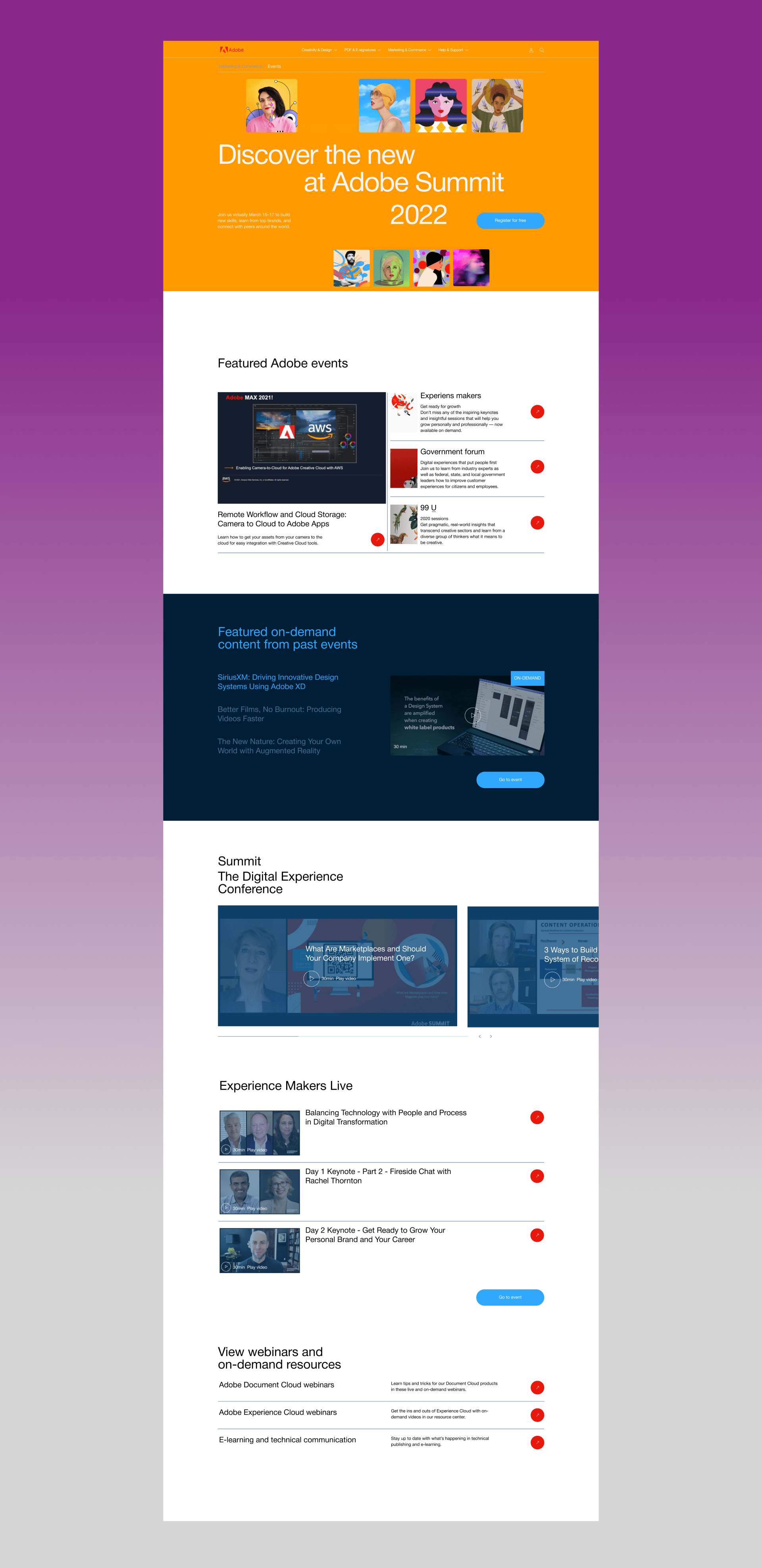 Adobe - Corporate Website Redesign — Изображение №4 — Интерфейсы, Брендинг на Dprofile