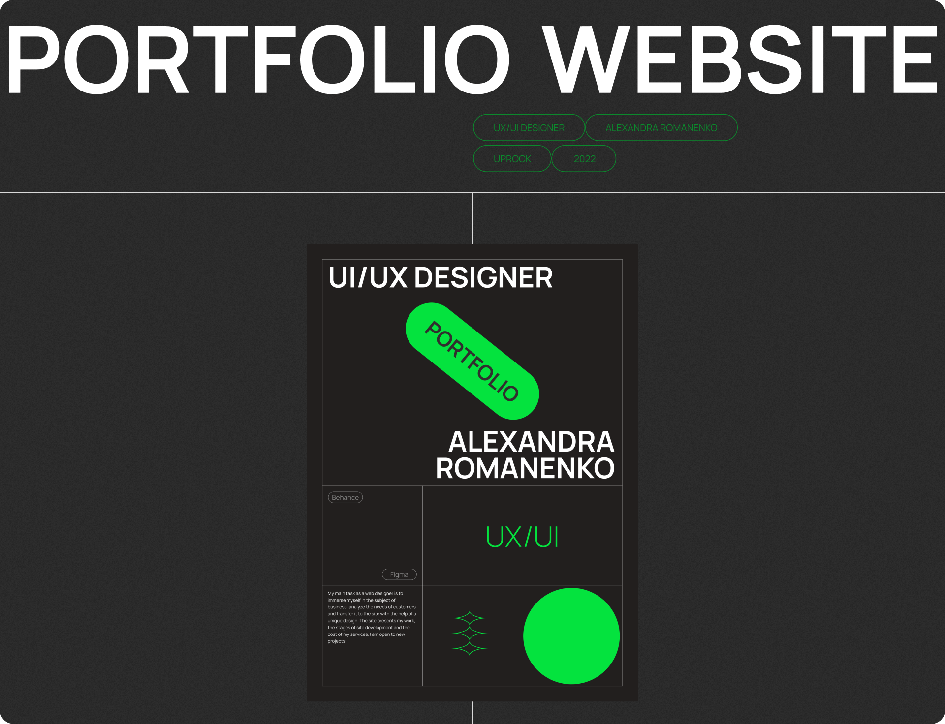 Portfolio website — Изображение №1 — Интерфейсы, Брендинг на Dprofile