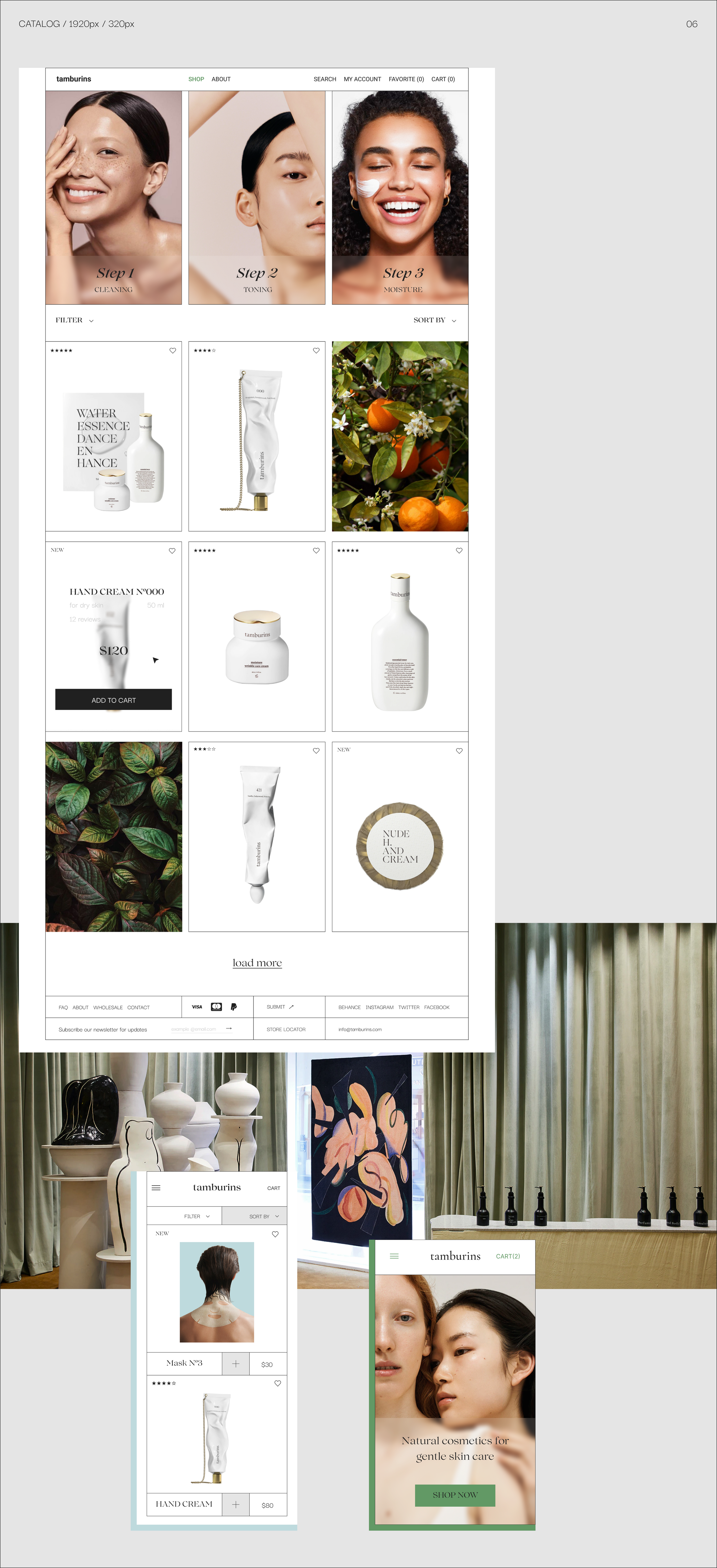 Tamburins Cosmetics - Website — Изображение №7 — Интерфейсы на Dprofile