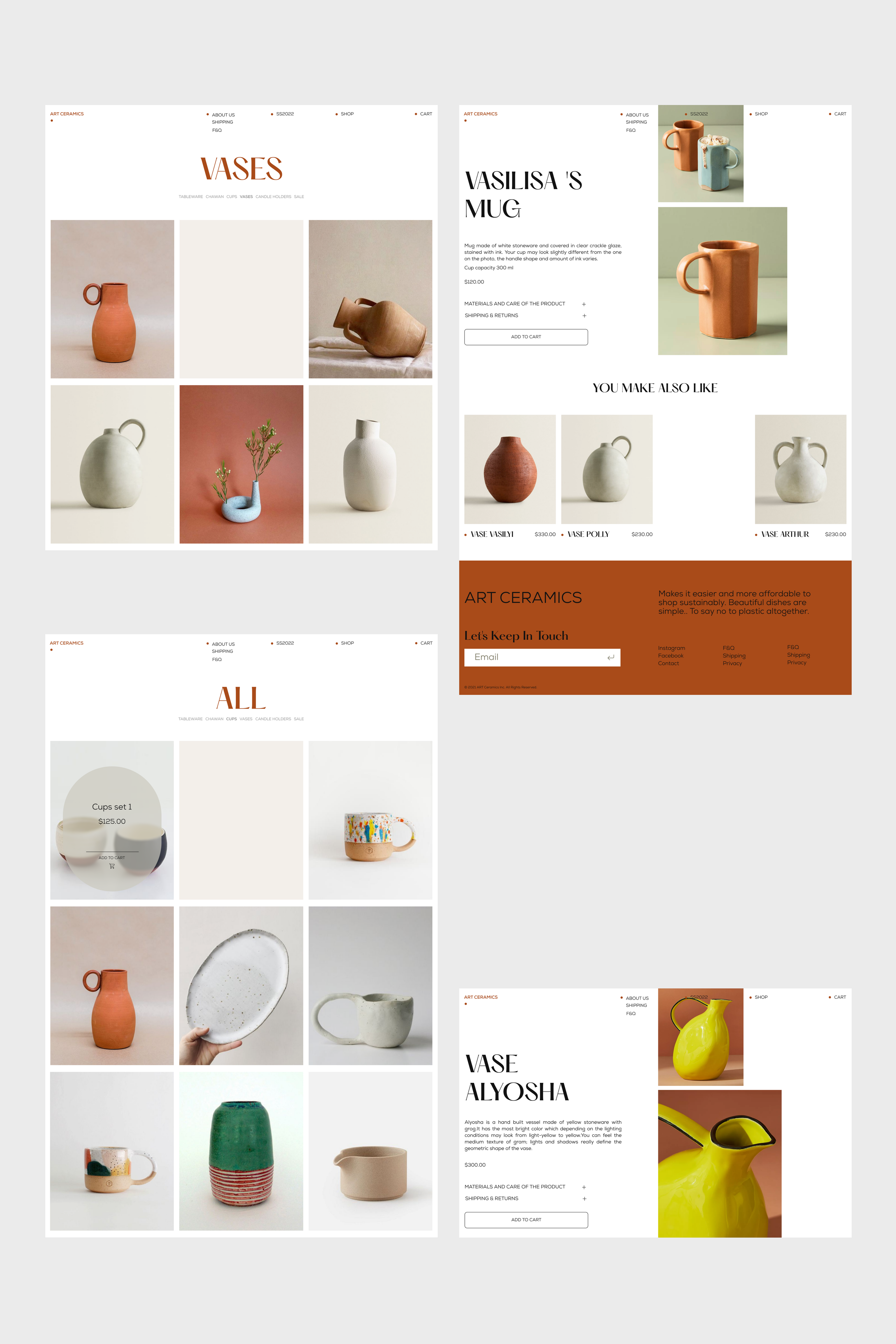Art Ceramics— Website — Изображение №8 — Интерфейсы на Dprofile