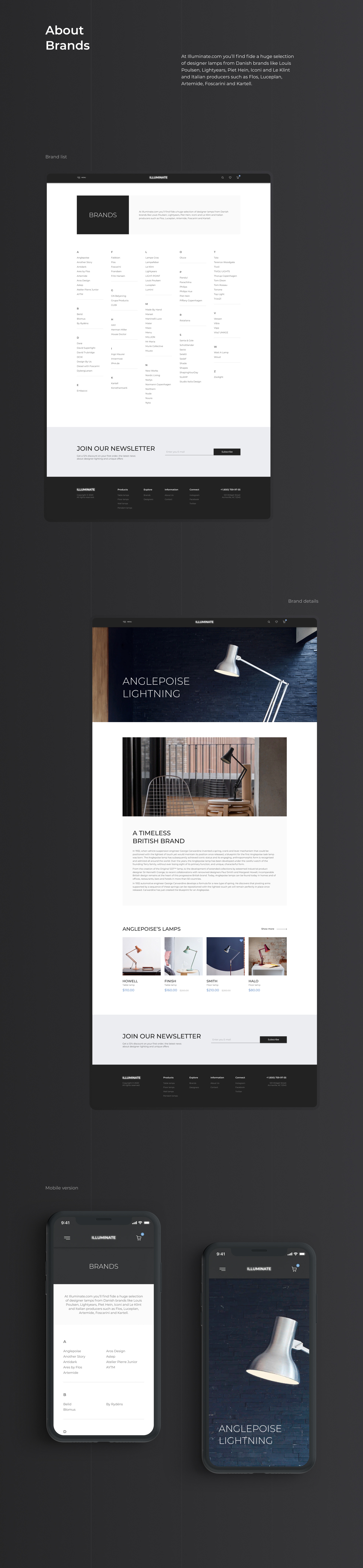 «Illuminate» lamp shop — Изображение №5 — Интерфейсы на Dprofile