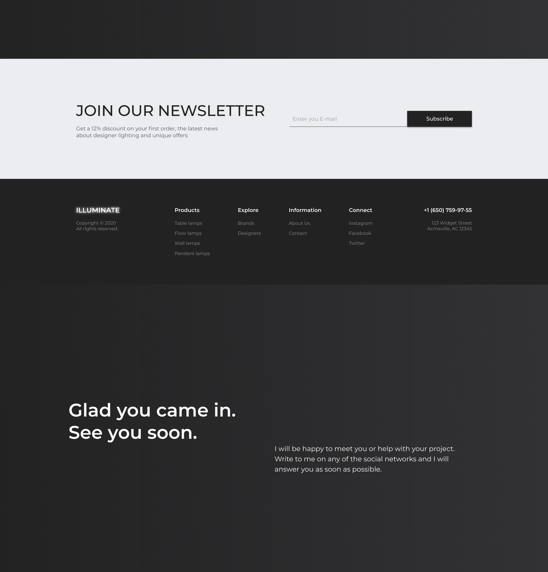 «Illuminate» lamp shop — Изображение №11 — Интерфейсы на Dprofile