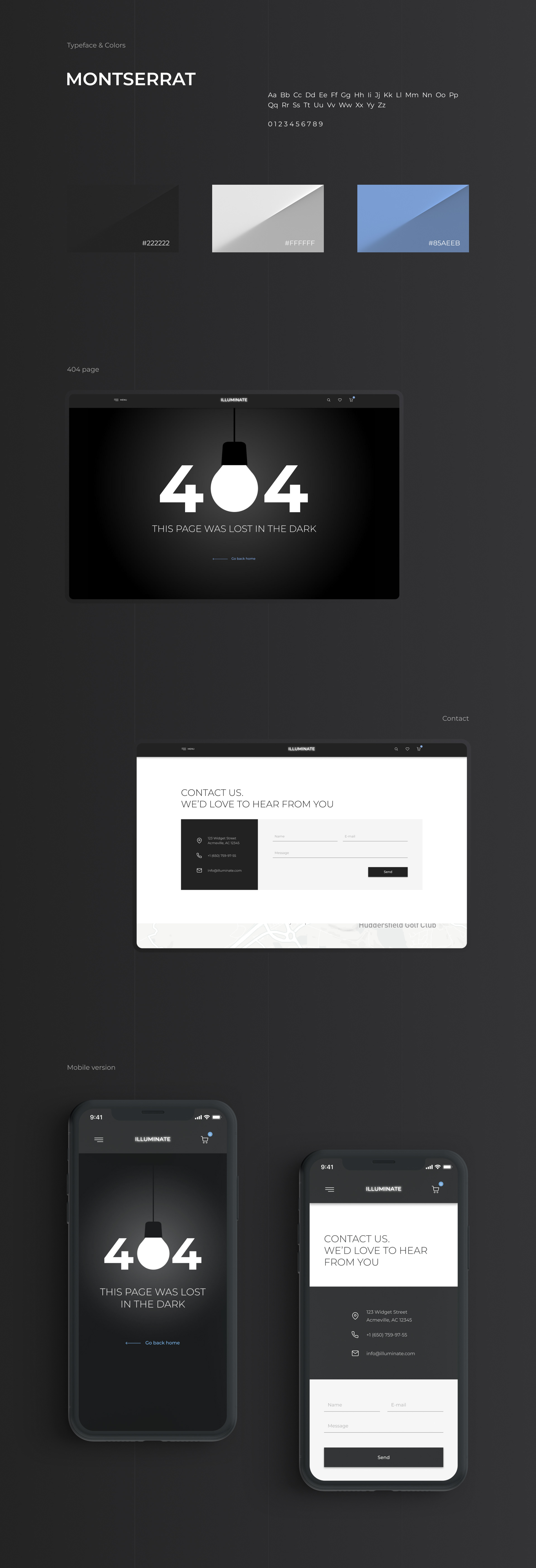 «Illuminate» lamp shop — Изображение №9 — Интерфейсы на Dprofile