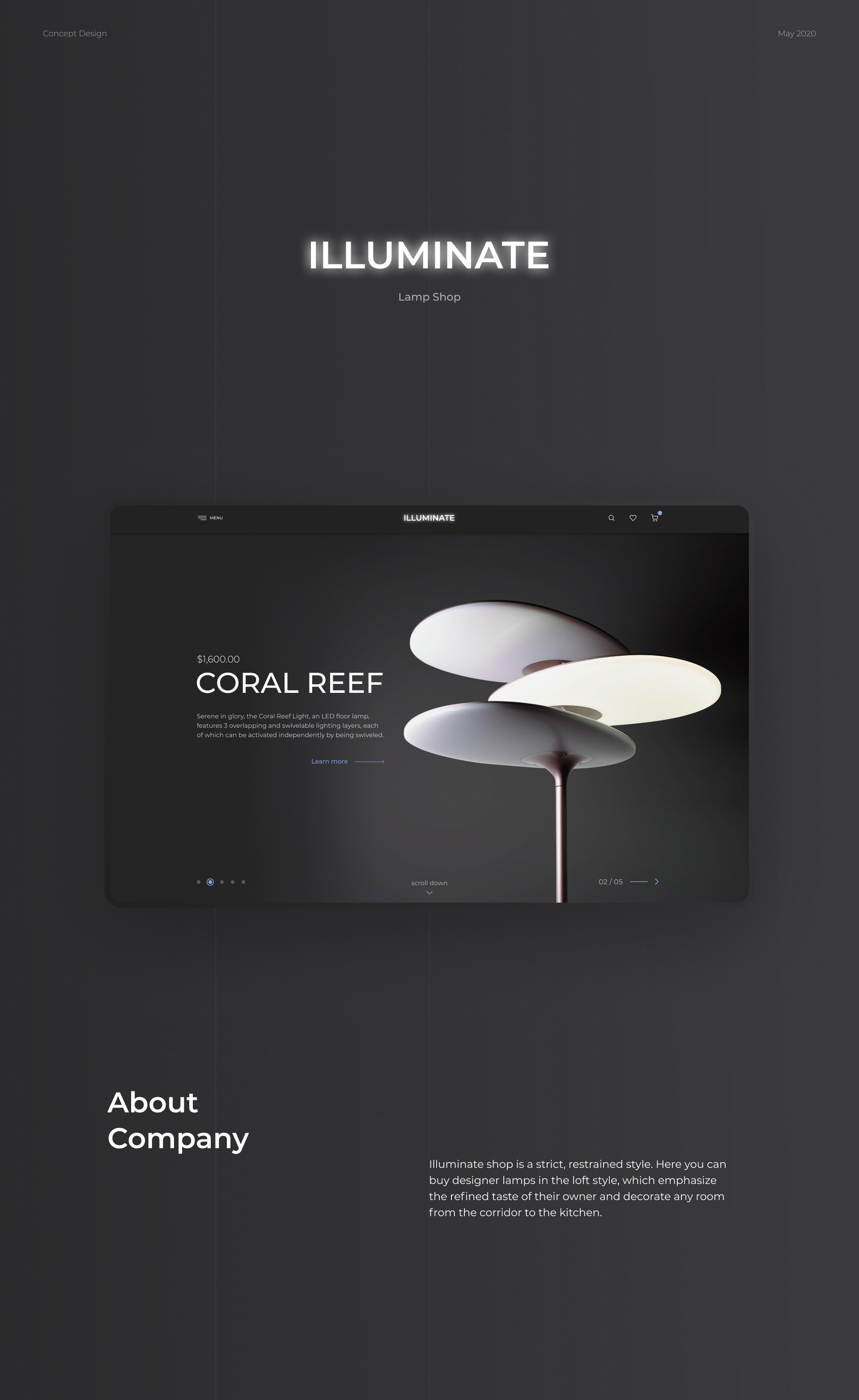 «Illuminate» lamp shop — Изображение №1 — Интерфейсы на Dprofile