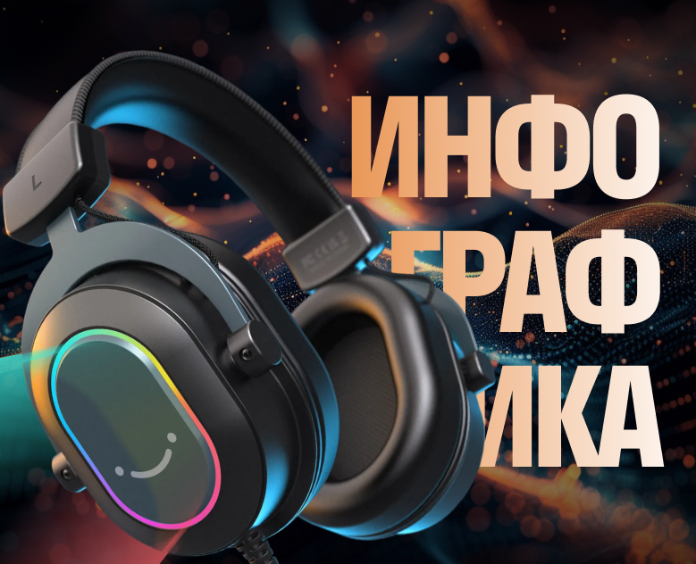 Инфографика наушники — Иллюстрация, Маркетинг на Dprofile