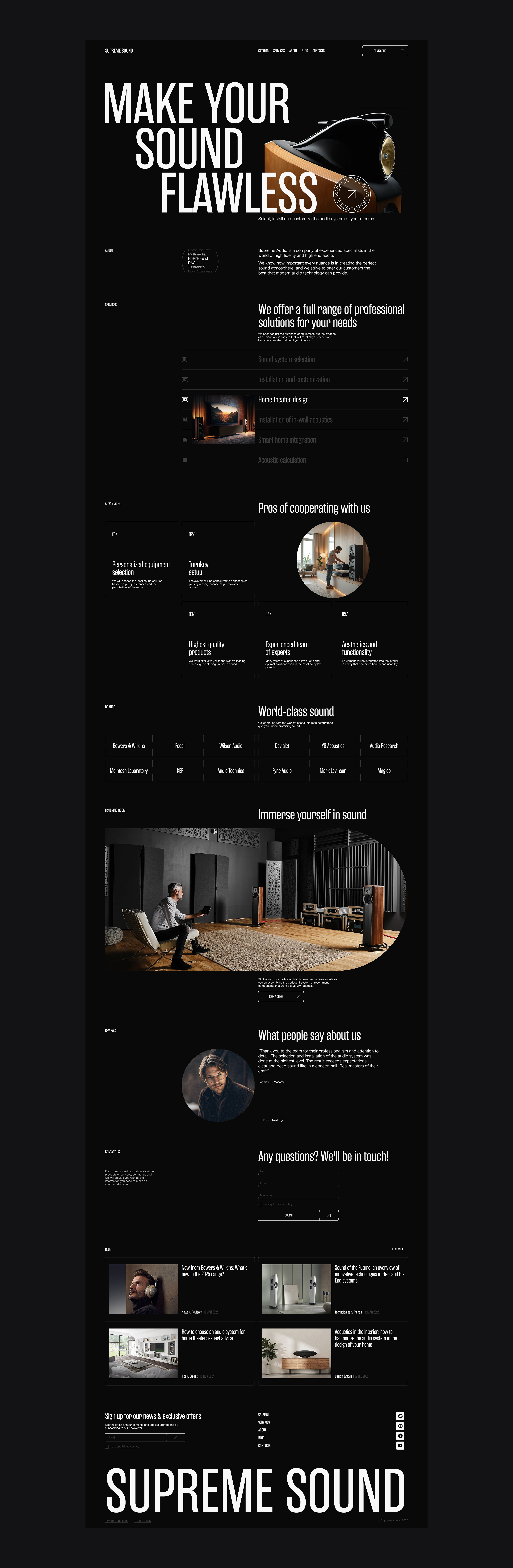 Supreme Sound | UX-UI Design — Изображение №2 — Интерфейсы, Брендинг на Dprofile