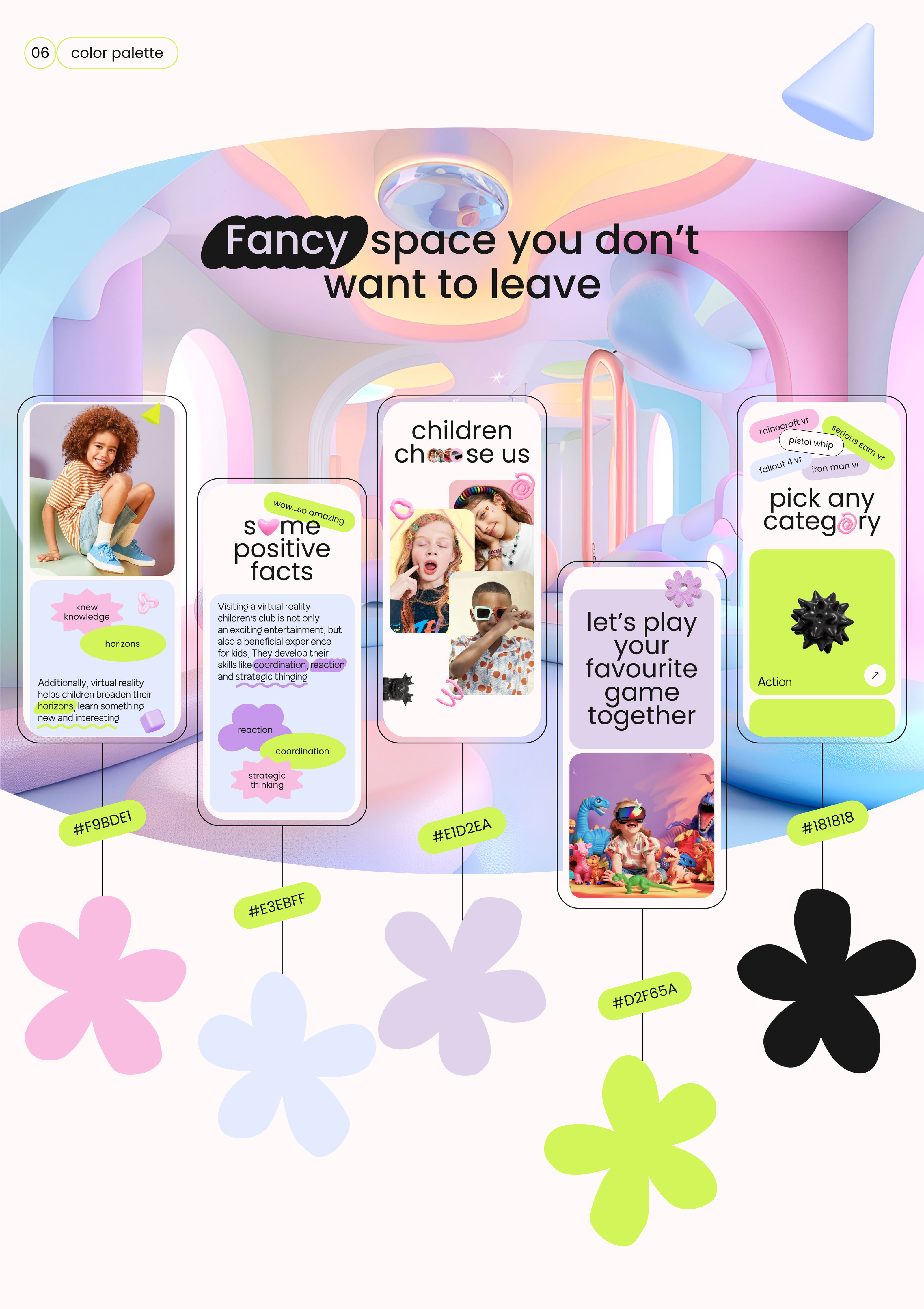 FANCY – kids club of VR | UI/UX design — Изображение №7 — Интерфейсы, Анимация на Dprofile