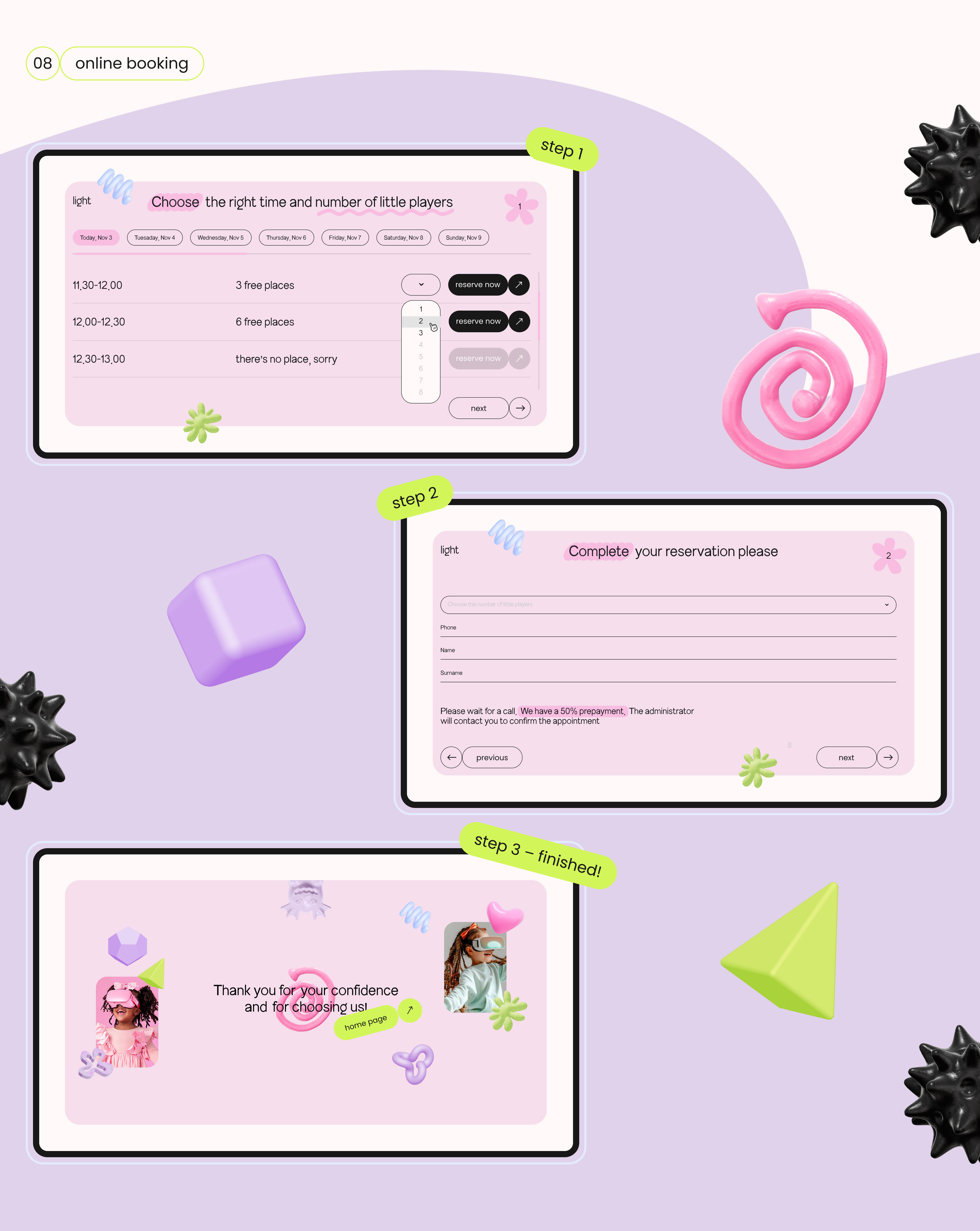 FANCY – kids club of VR | UI/UX design — Изображение №10 — Интерфейсы, Анимация на Dprofile