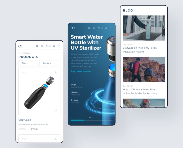 Concept website CrazyCap | online store redesign — Интерфейсы на Dprofile