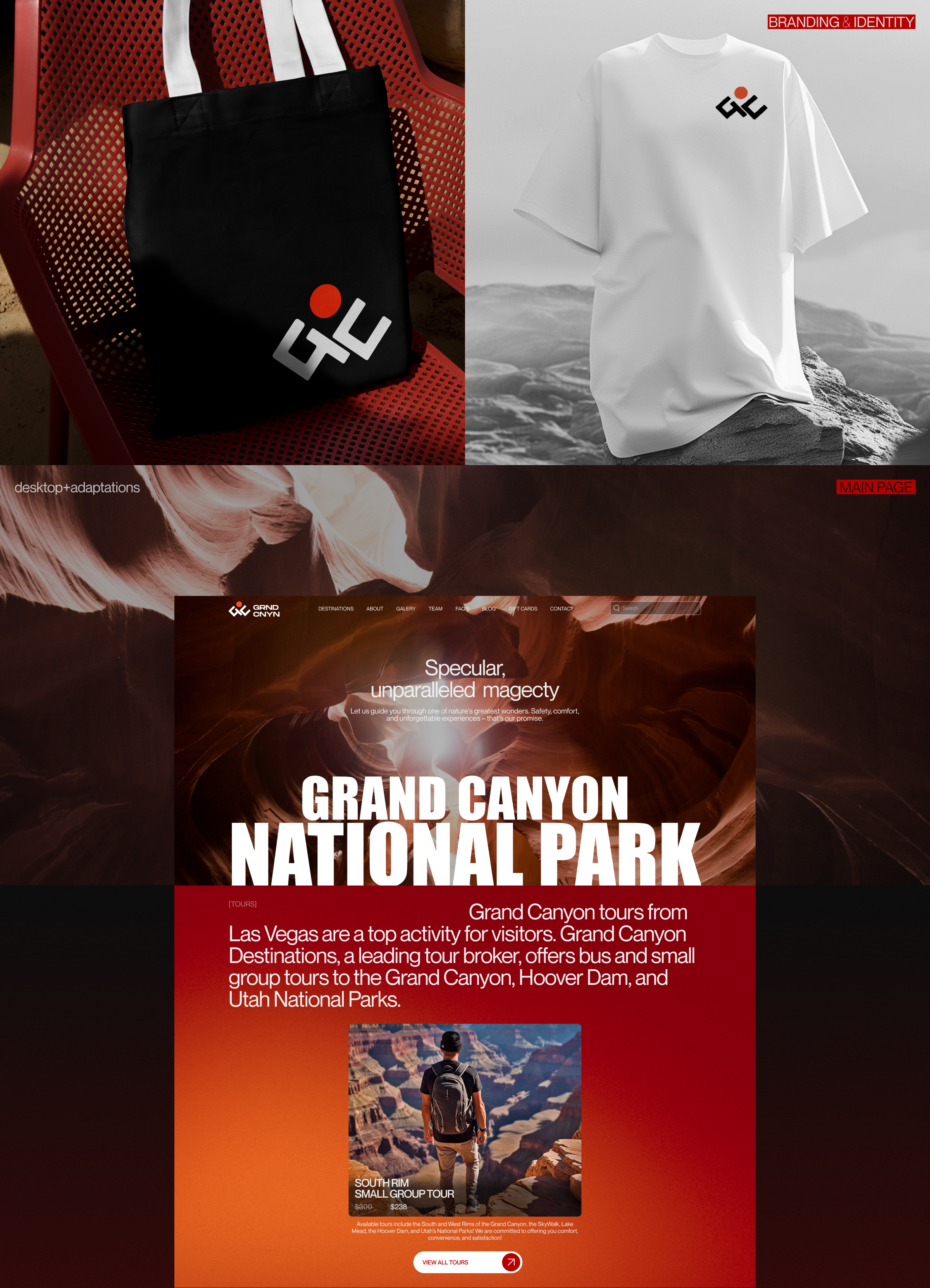 GRAND CANYON DESTINATION | CORPORATE WEBSITE — Изображение №2 — Интерфейсы, Графика на Dprofile