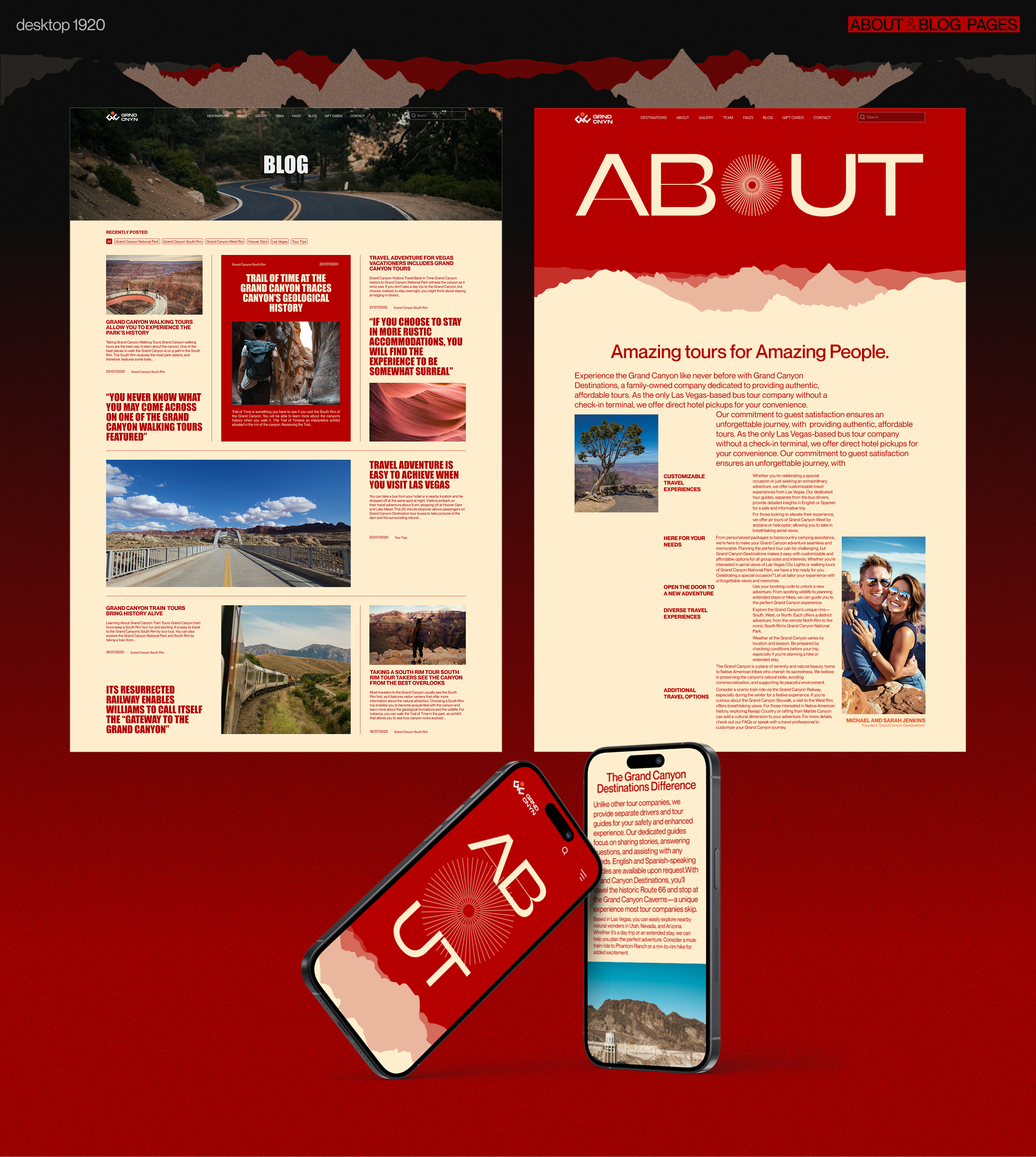 GRAND CANYON DESTINATION | CORPORATE WEBSITE — Изображение №7 — Интерфейсы, Графика на Dprofile
