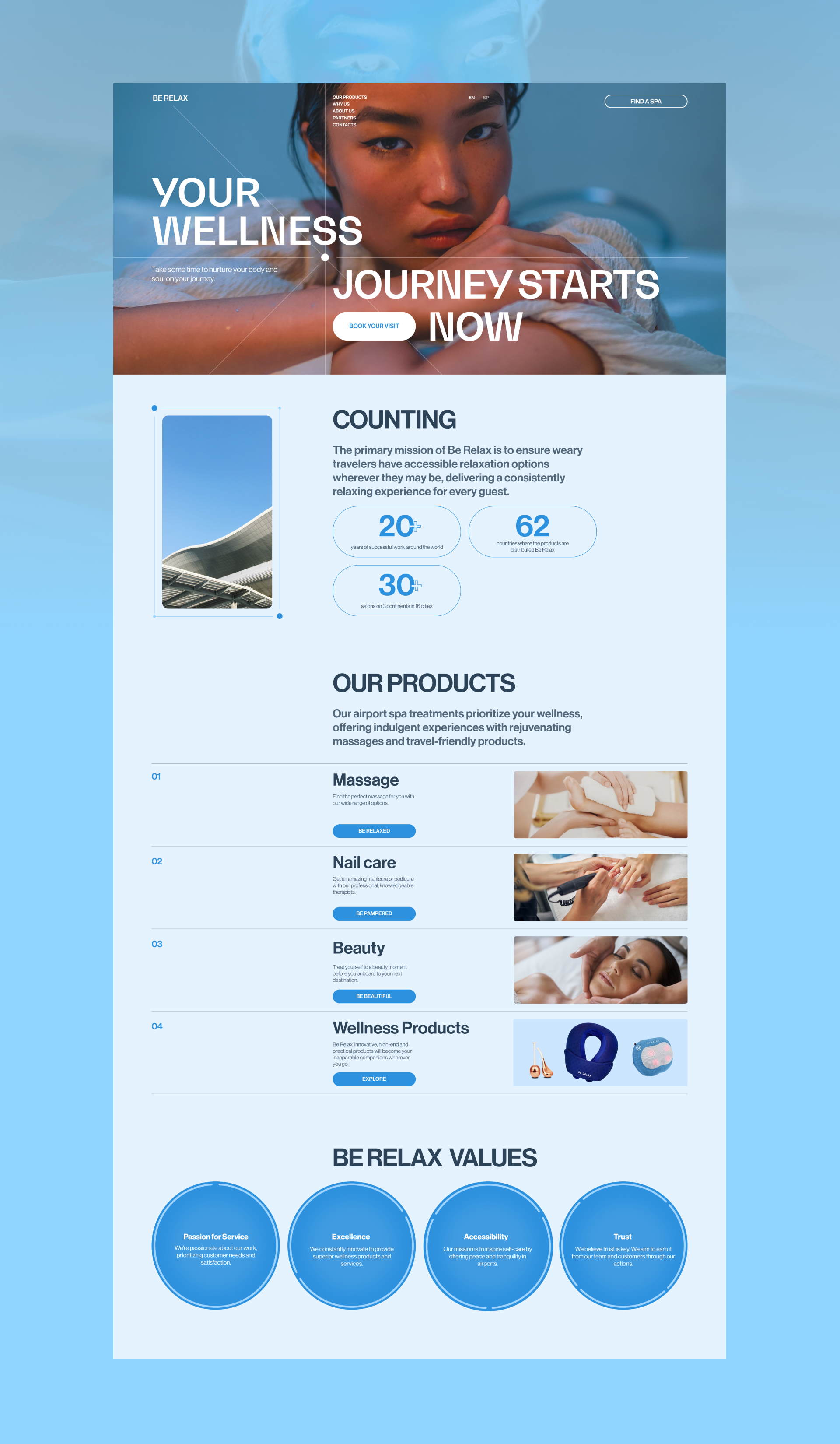 BE RELAX | LANDING PAGE — Изображение №3 — Интерфейсы на Dprofile