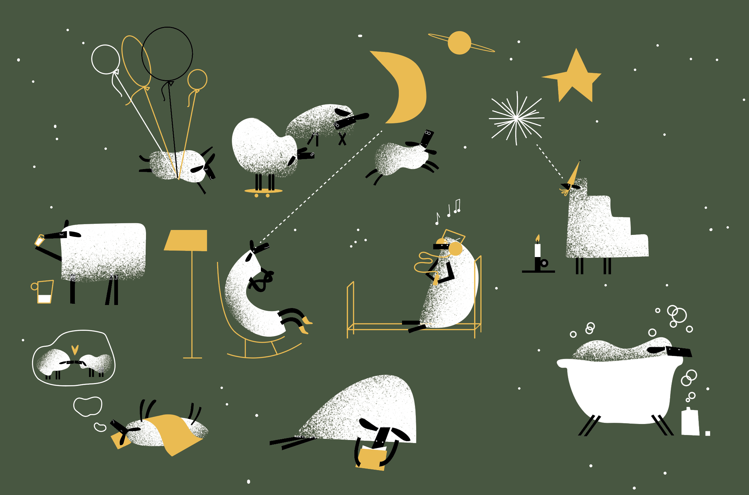 «Сонные барашки» Moonkdesign постельное белье — Изображение №1 — Брендинг, Иллюстрация на Dprofile
