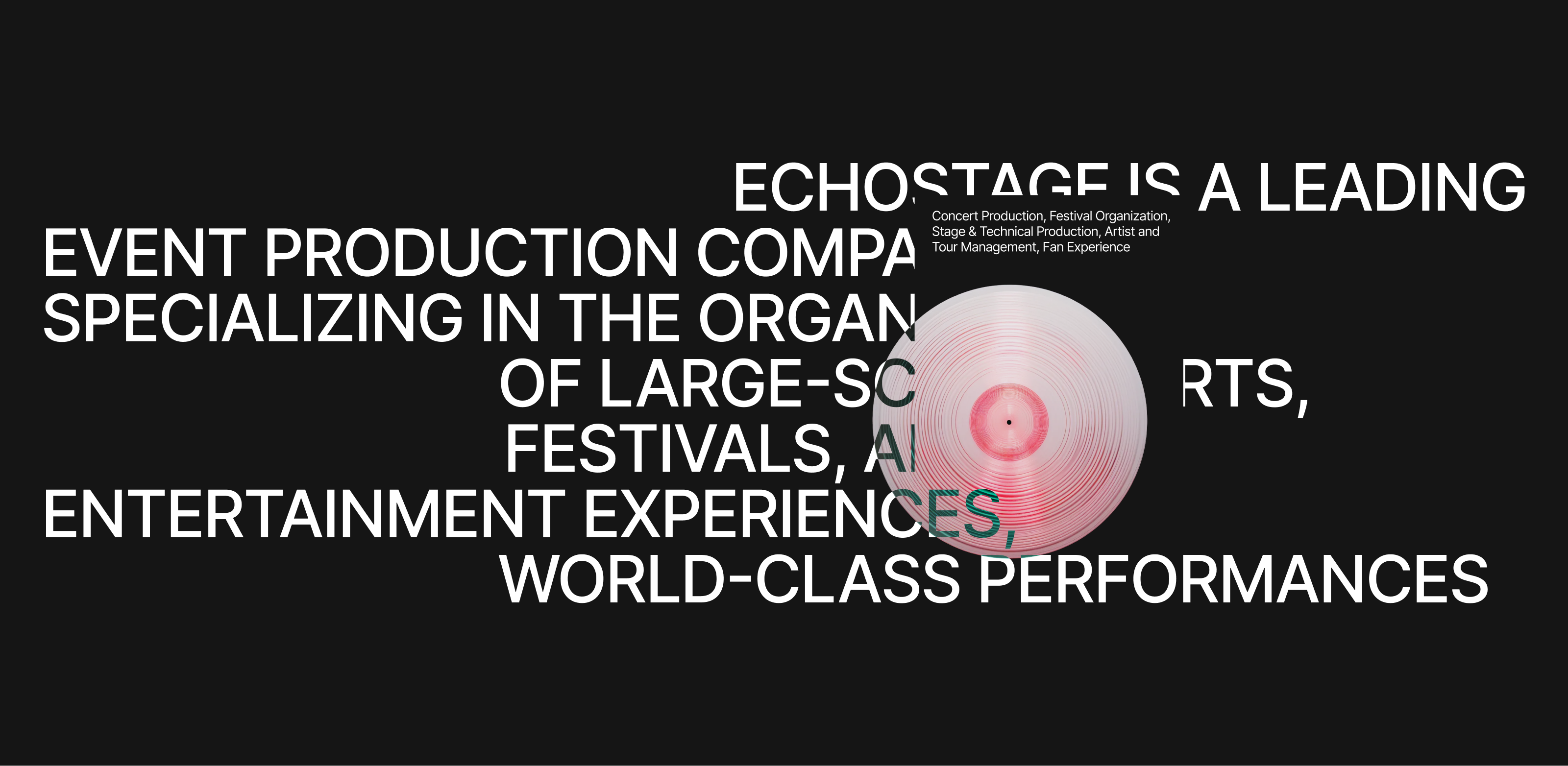 ECHOSTAGE | Corporate Website — Изображение №2 — Интерфейсы, Анимация на Dprofile