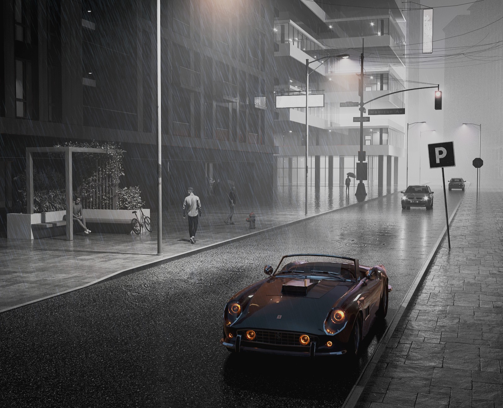 Exterior based on "Sin City" — Иллюстрация, 3D на Dprofile