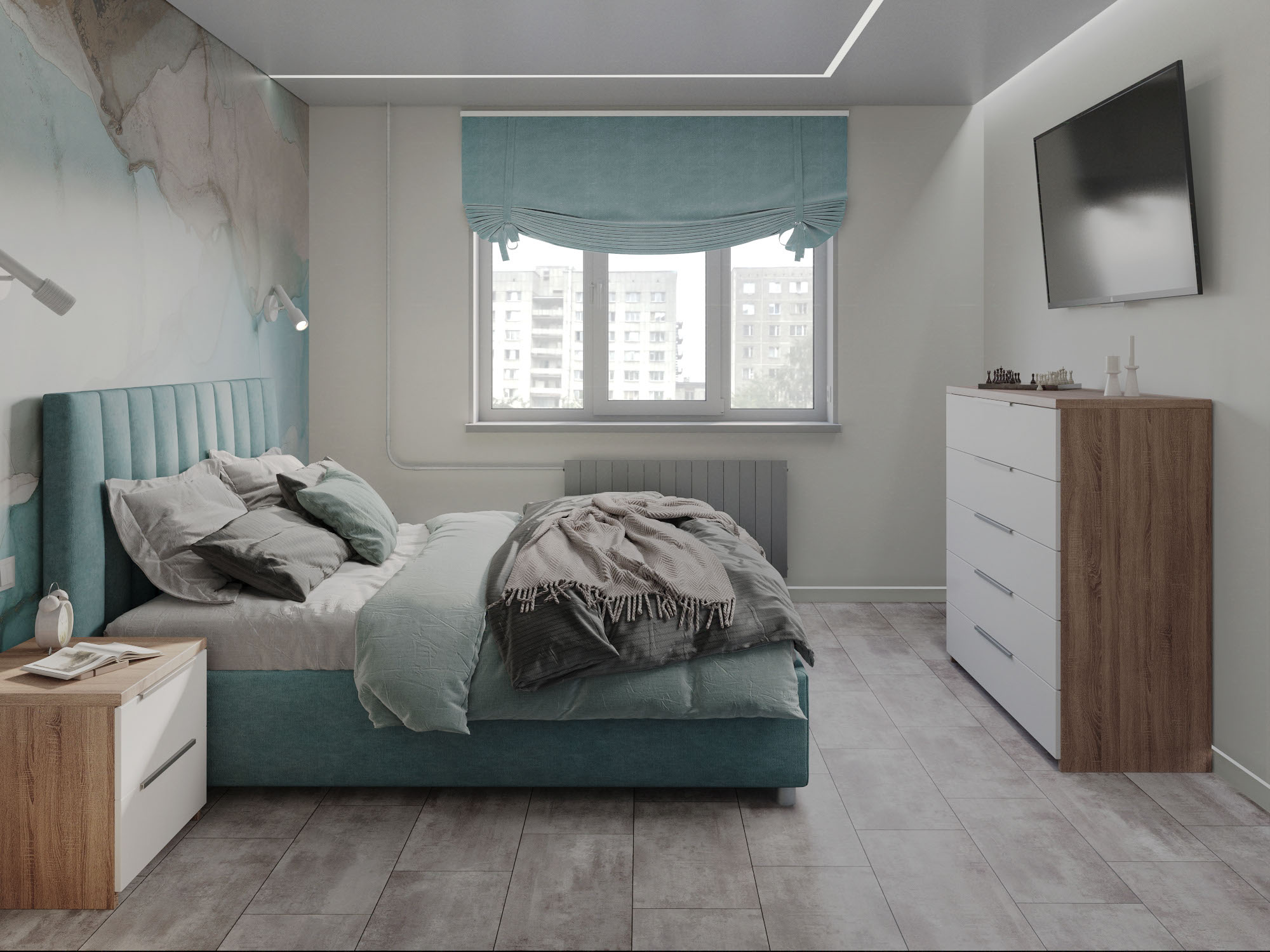 Bedroom Nega. Квартира в Екатеринбурге — Изображение №4 — Иллюстрация, 3D на Dprofile